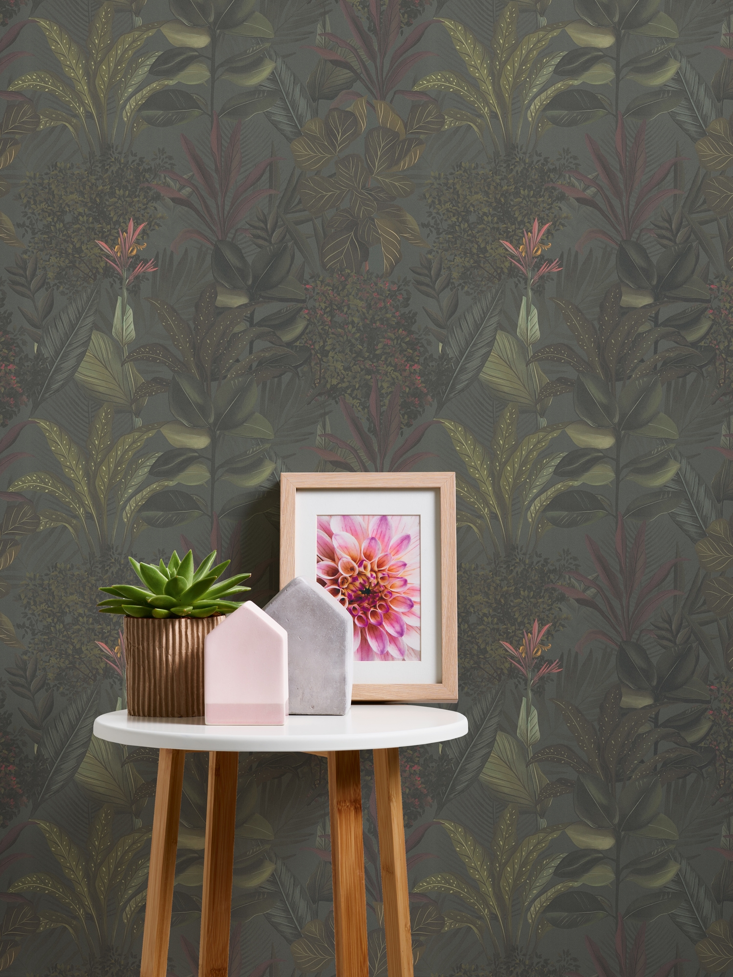 living walls Vliestapete »Drawn Into Nature Dschungel-Tapete Mustertapete« matt strukturiert Vliestapete Dschungel für Schlafzimmer Küche Wohnzimmer Dschungel Flur