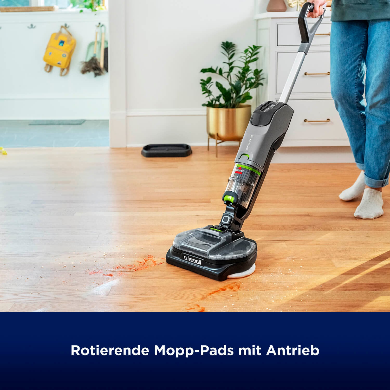 Bissell Nass-Trocken-Akkusauger »3893N, SpinWave®+ Vac PET Select, staubfreies Wischen,«, kabellos, für alle Hartböden, 3 Reinigungsmodi inklusive Saugmodus