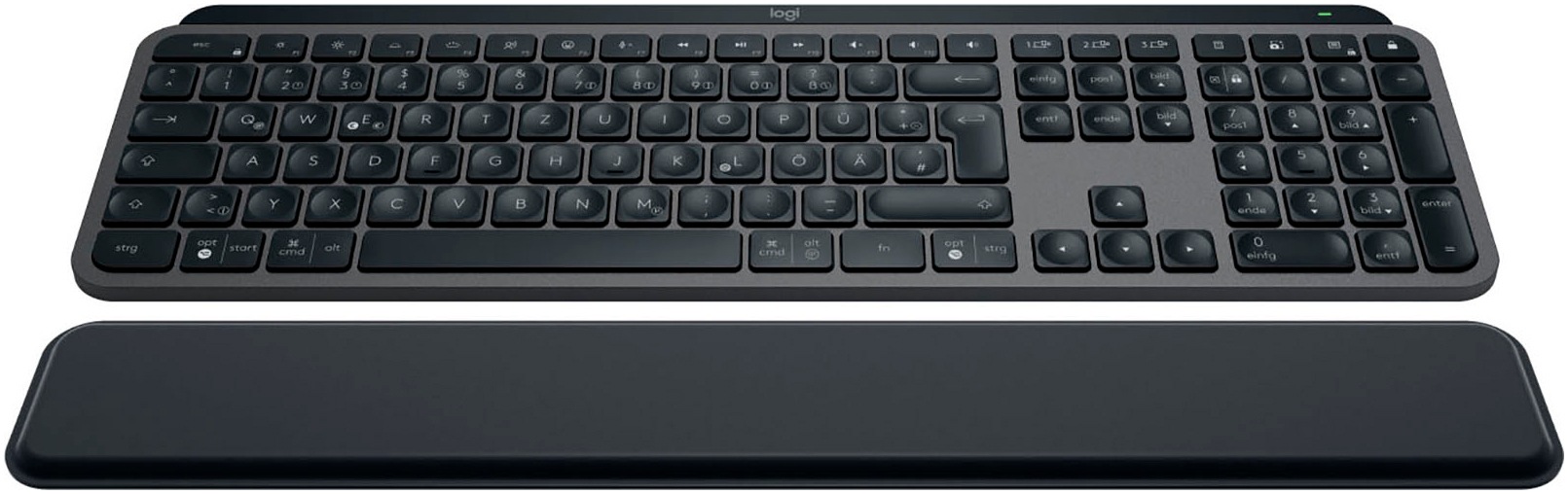 Logitech Tastatur »MX Keys S«, (Handgelenkauflage-Ziffernblock-Fn-Tasten-Easy-Switch-USB-Anschluss)
