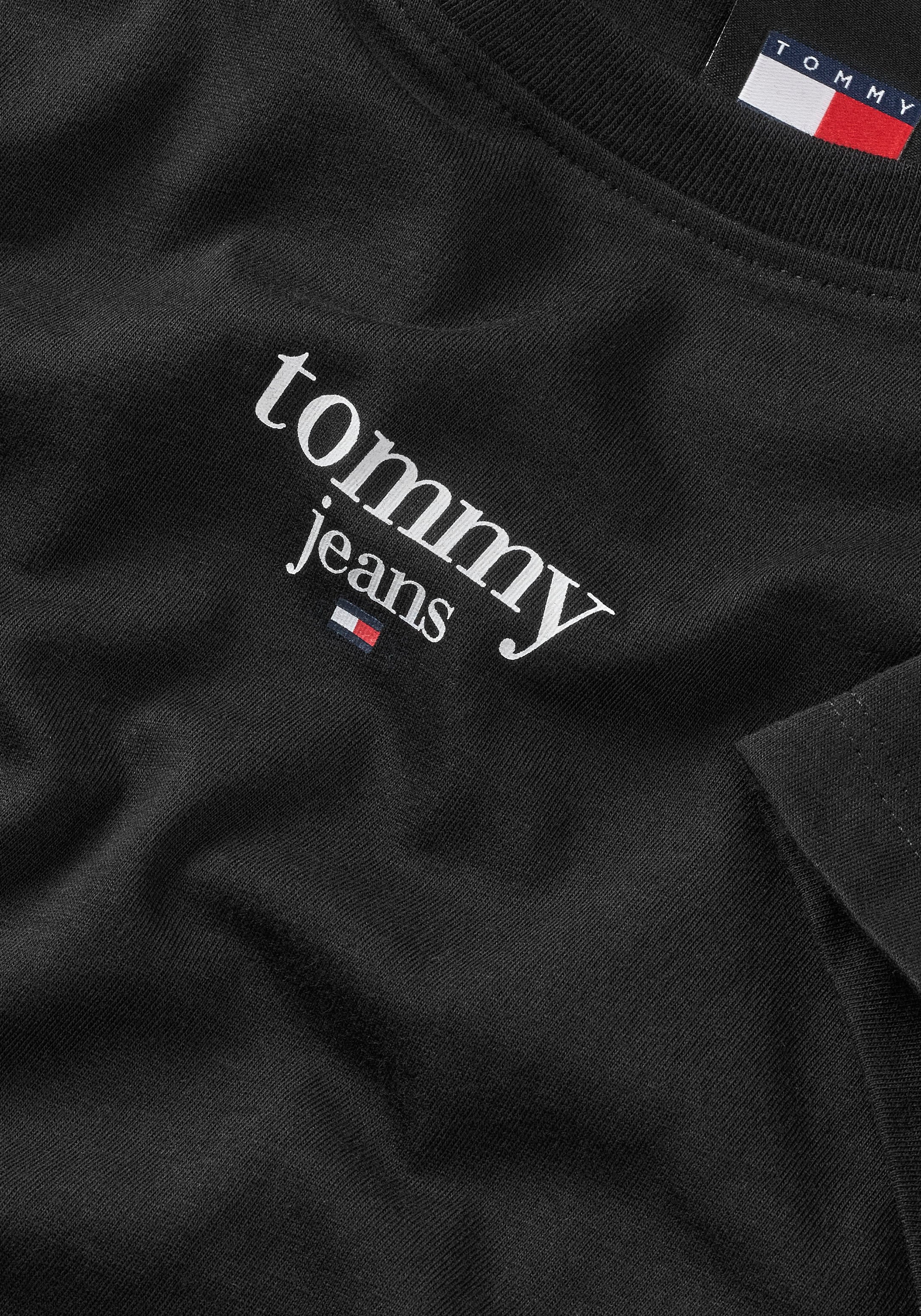 Tommy Jeans Rundhalsshirt »TJW SLIM ESSENTIAL LOGO 1 SS EXT«, mit Tommy Jeans Logoschriftzug, Rundhals