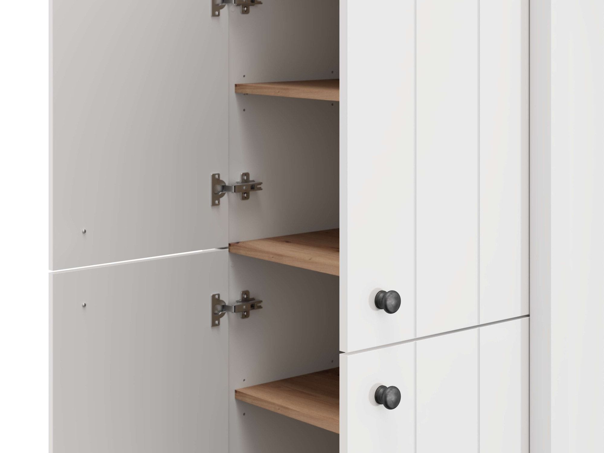 Home affaire Highboard »BEDFORD, Kommode, Anrichte, Schrank, Highboard im Landhausstil« MDF-Profil 2D ummantelt, Hotstamping
