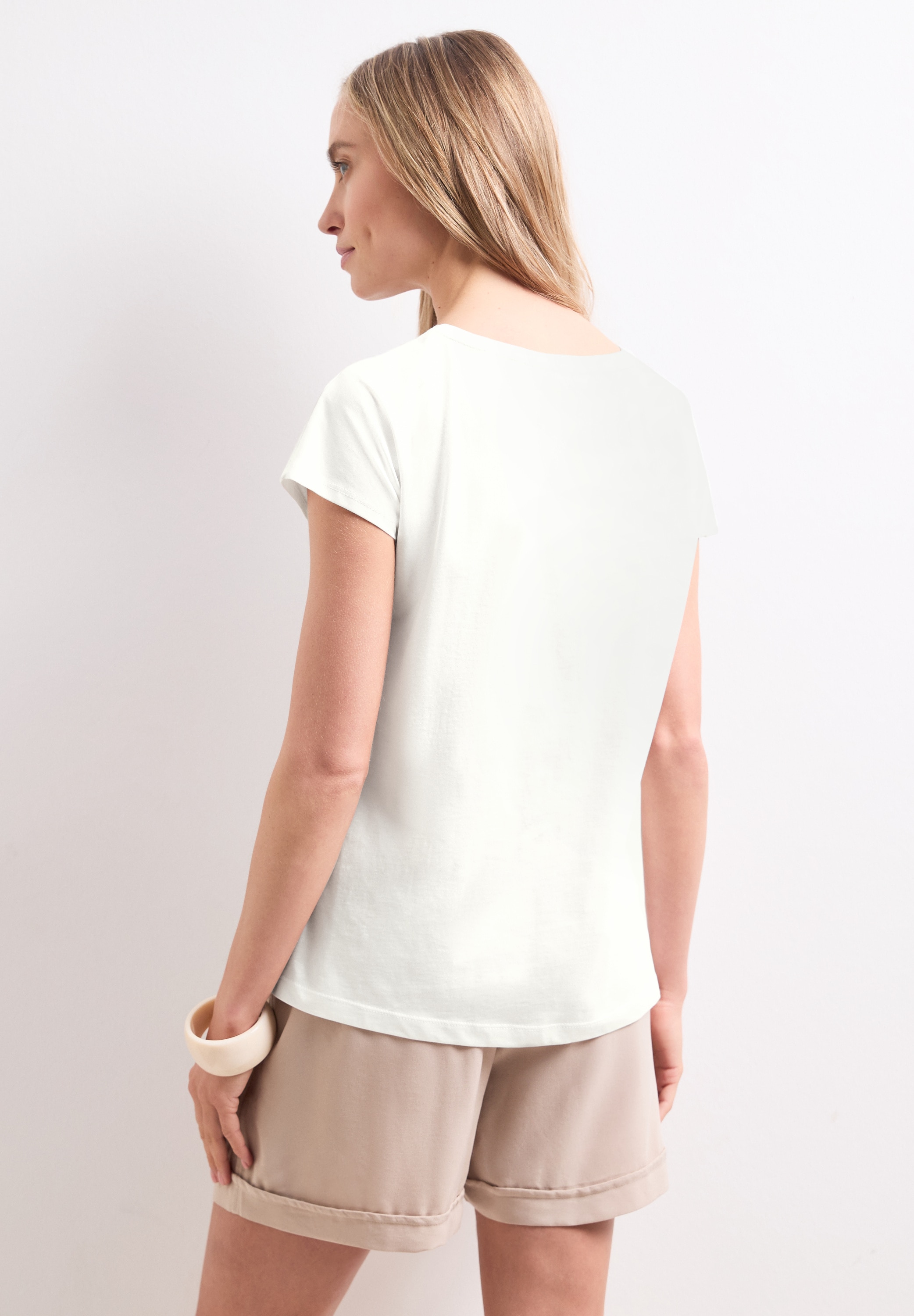 STREET ONE Shirttop Sommertop mit Wording