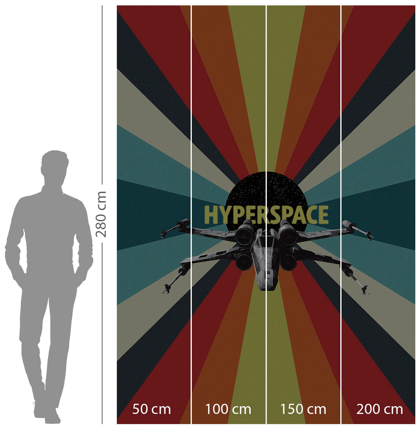 Komar Vliestapete »Star Wars Hyperspace«, 200x280 cm (Breite x Höhe)