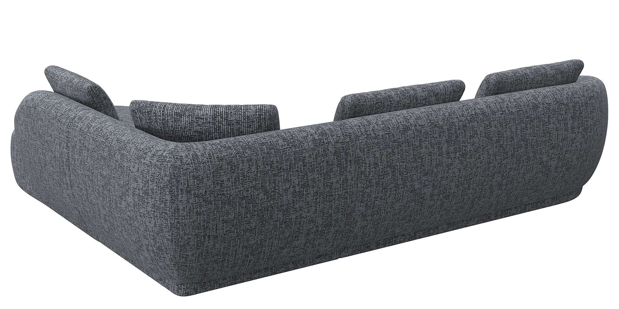 FLEXLUX Ecksofa »Torino, rund, L-Form, Sofa-Ecke mit Ottomane«, Modernes, organisches Sofa-Design, Kaltschaum, Wellenunterfederung