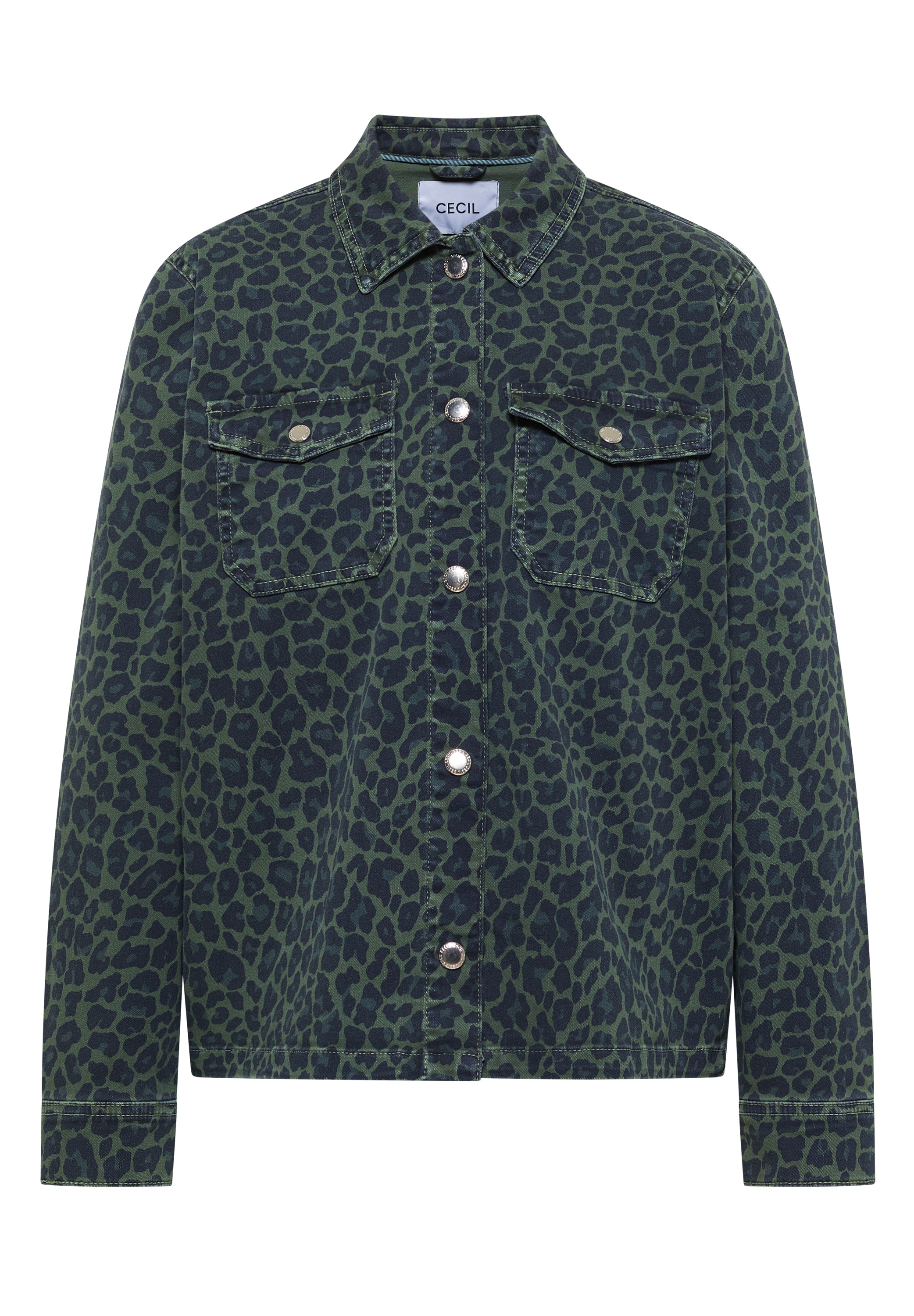 Cecil Hemdjacke ohne Kapuze Bedruckte Jeansjacke mit Animal-Muster