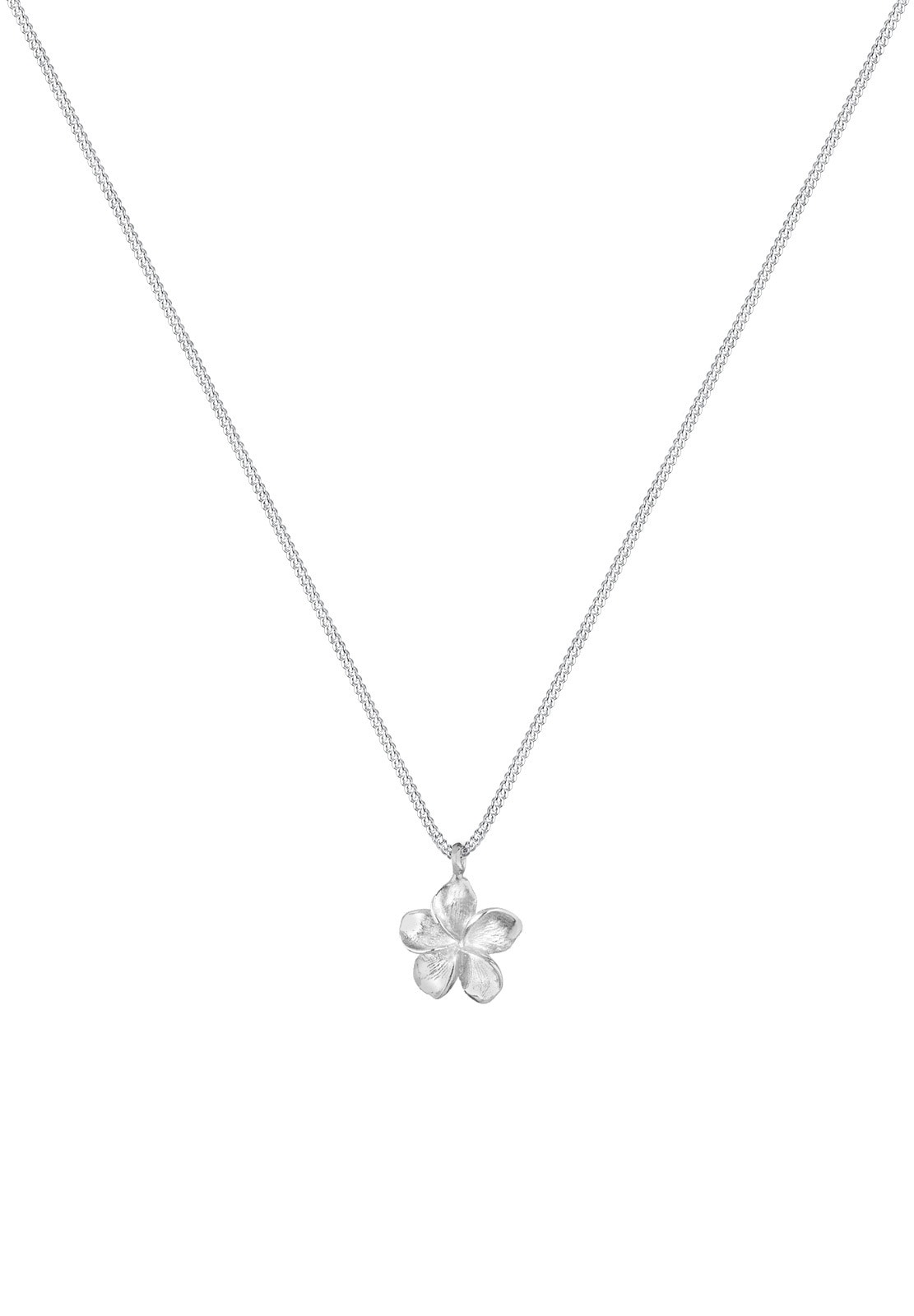 Elli Kette mit Anhänger »Halskette Frangipani Blüte 925 Silber«
