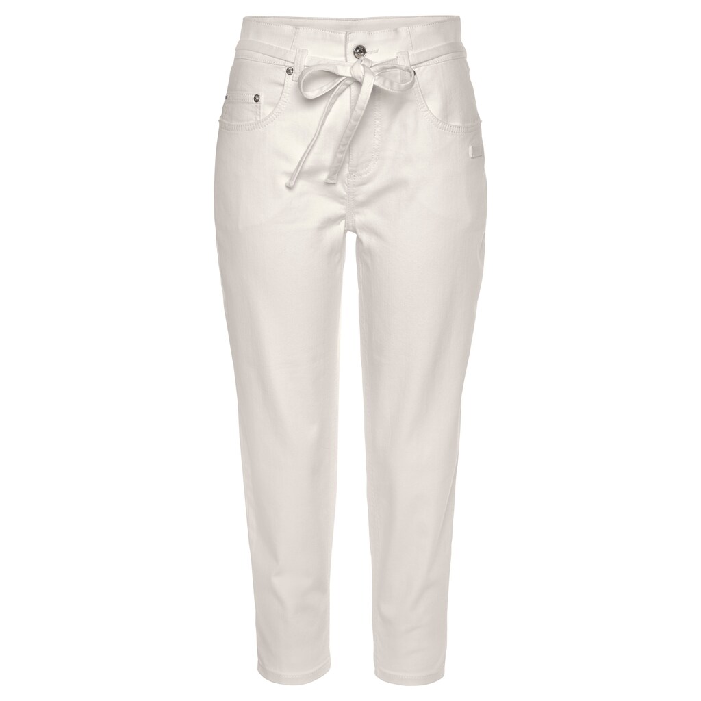 MAC Ankle-Jeans »Mina«, Moderne Karottenform mit separatem Bindeband in der Taille