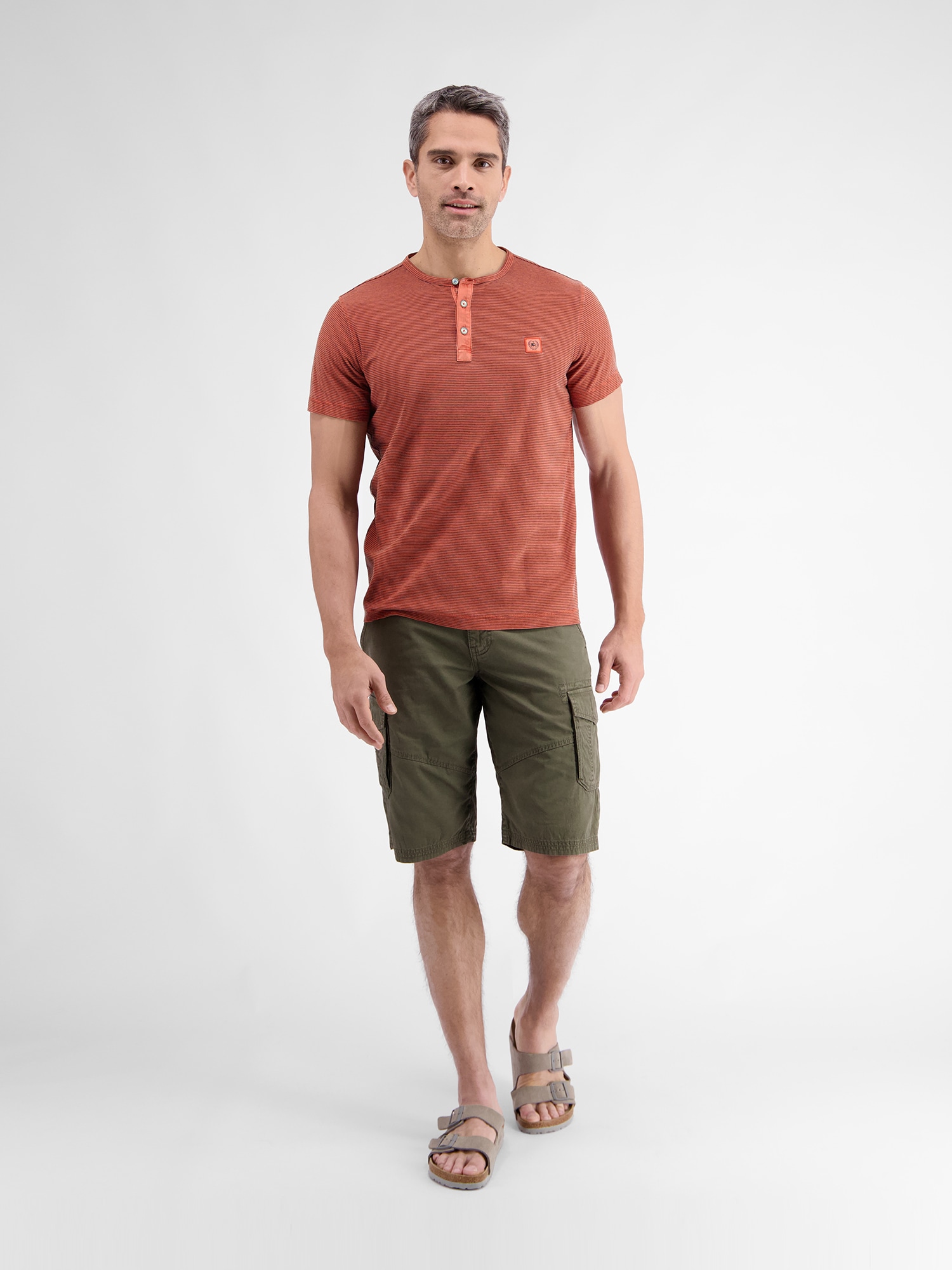 LERROS Henleyshirt »LERROS Gestreiftes Serafino-Shirt für Herren«