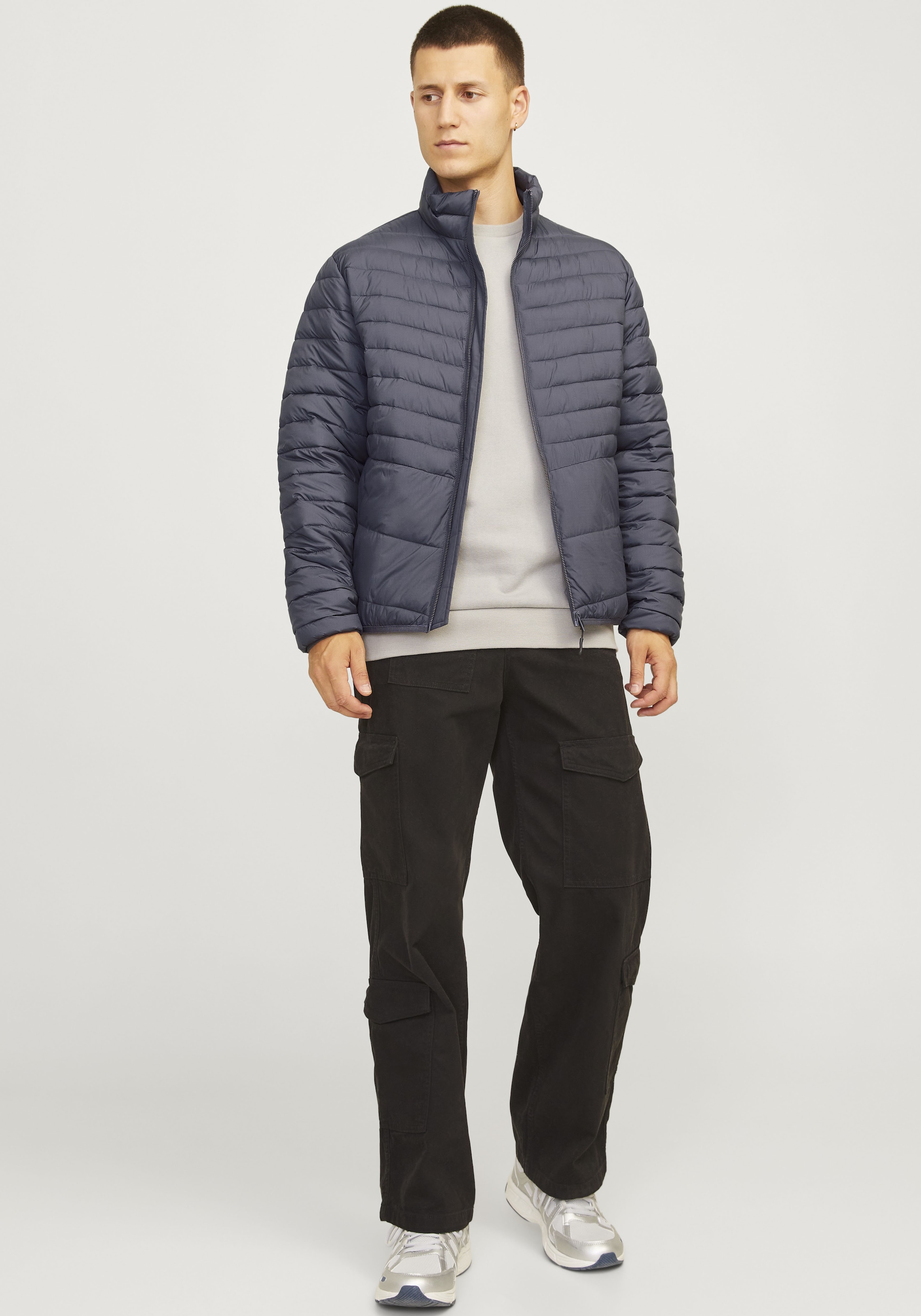 Jack & Jones Steppjacke »JJESTATE PACKABLE PUFFER COLLAR NOOS«, ohne Kapuze