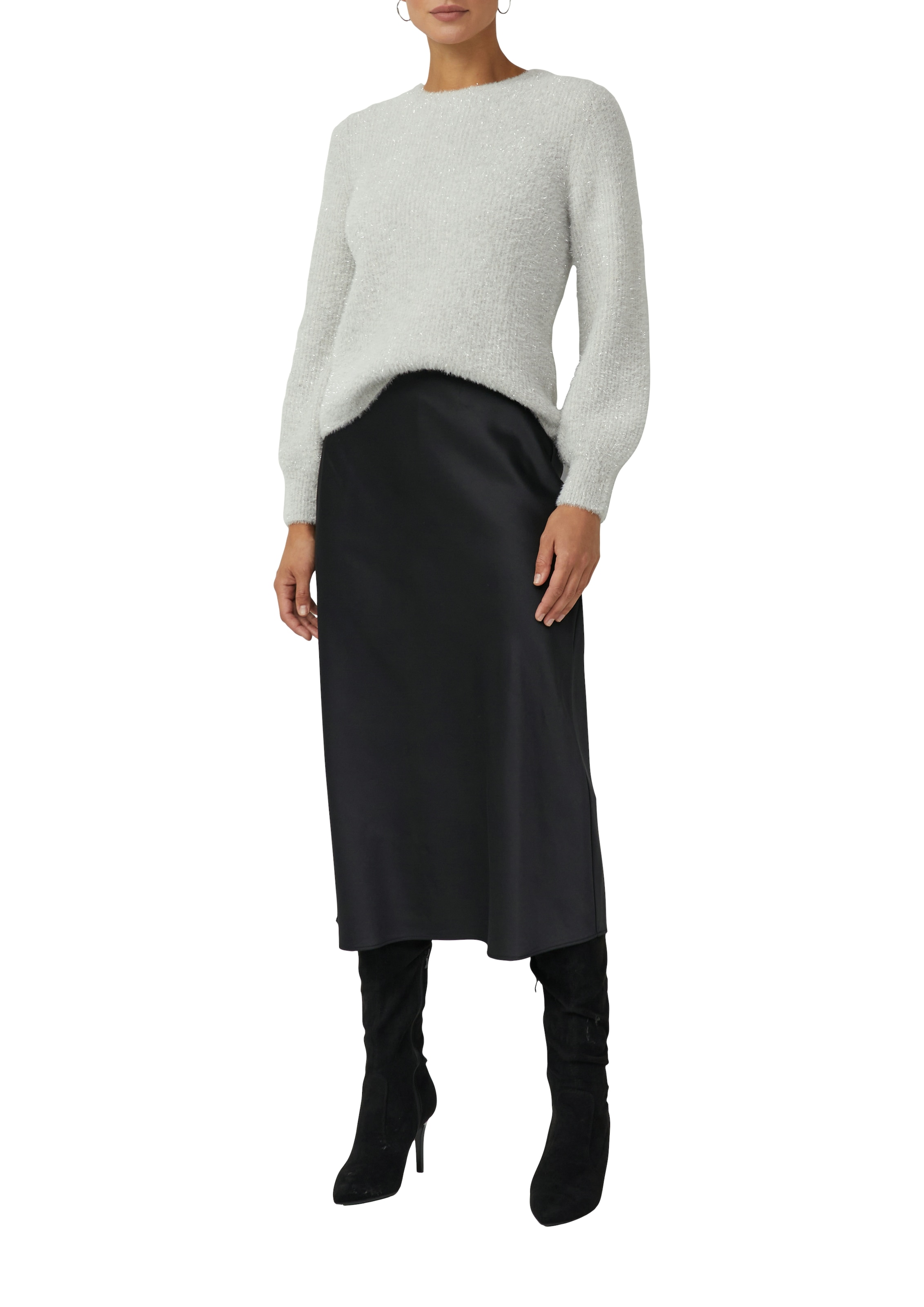 s.Oliver BLACK LABEL Maxirock , aus fließendem Stoff
