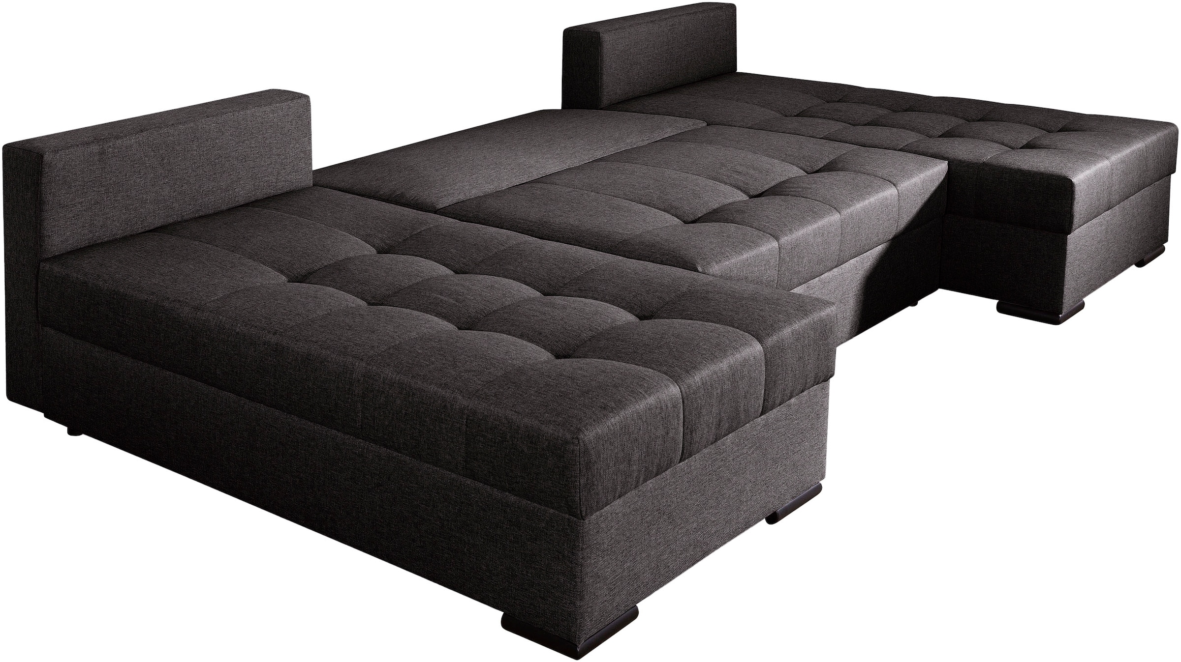 COLLECTION AB Wohnlandschaft »Josy U-Form, B: 269 cm« Schlaffunktion & Bettkasten, Federkern