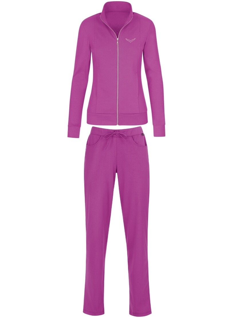 Trigema Jogginganzug »TRIGEMA Freizeitanzug mit Kristallsteinen«, (2 tlg.)
