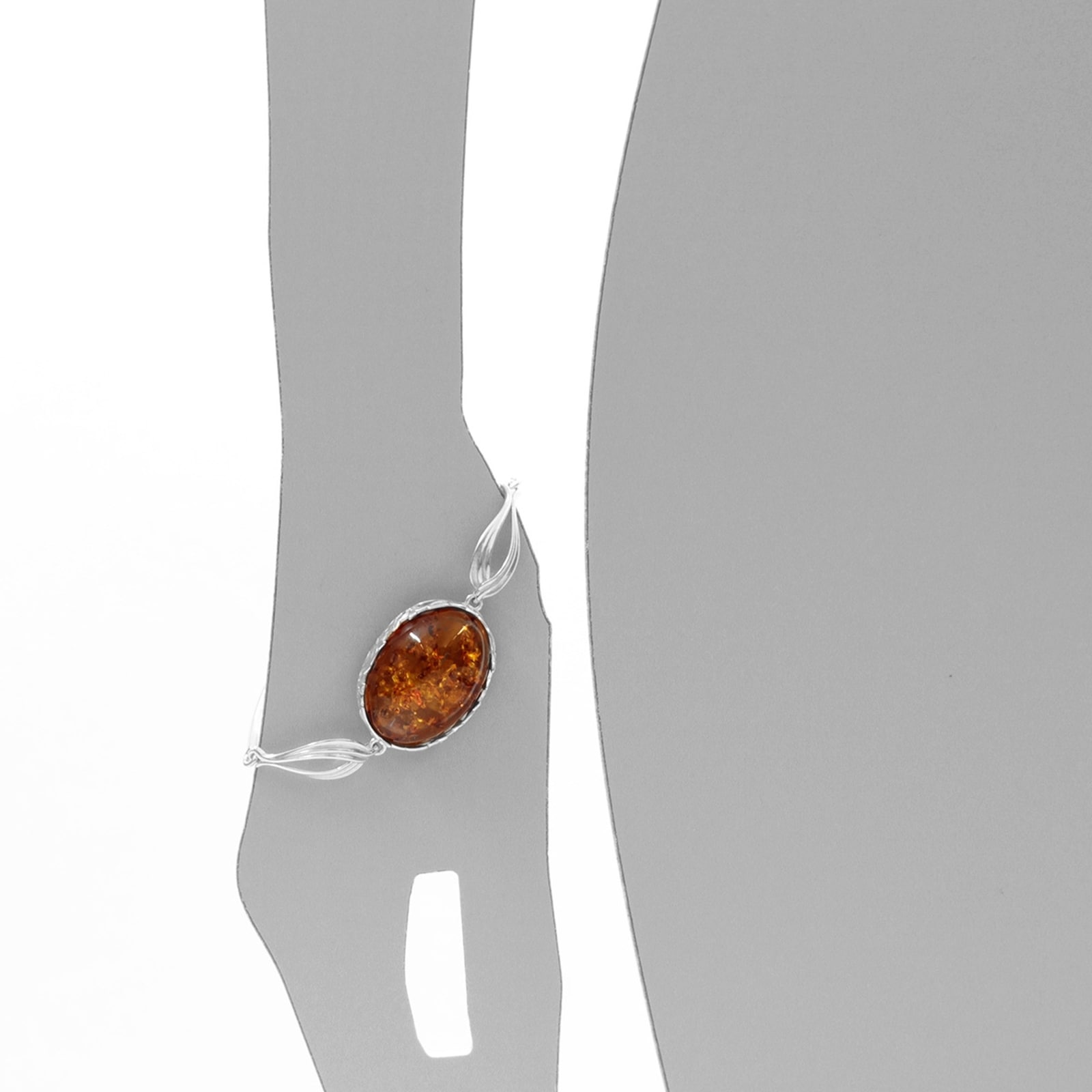OSTSEE-SCHMUCK Armreif »- Clara - Silber 925/000 - Bernstein«