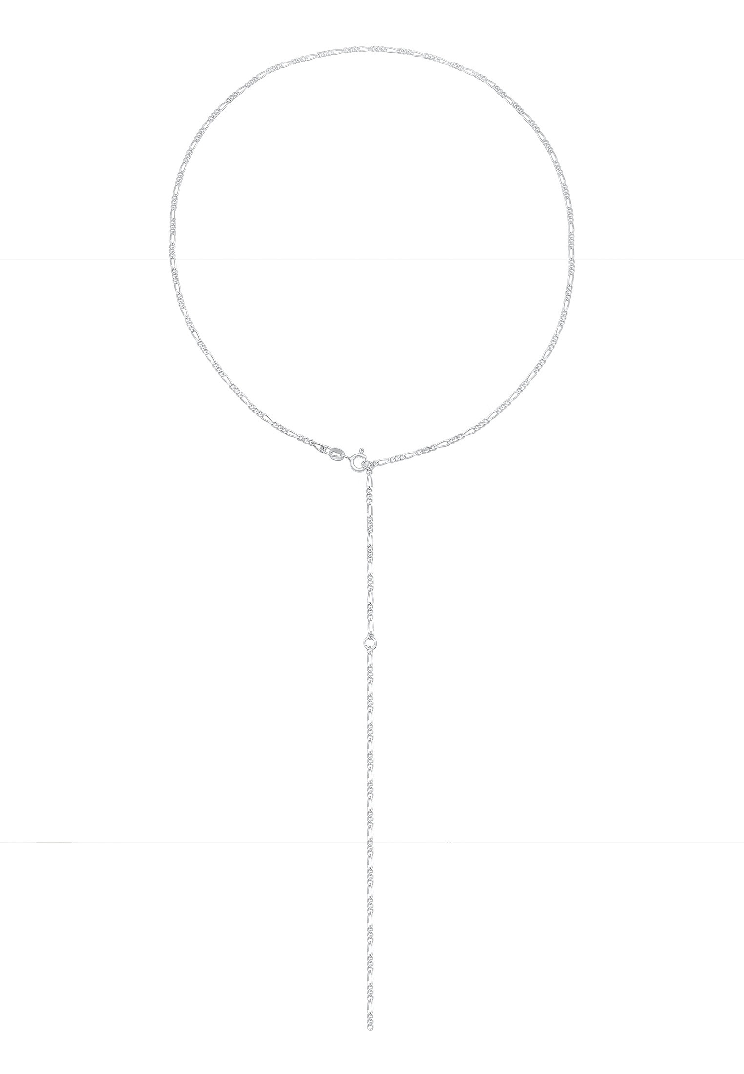 Elli Y-Kette »Halskette Y-Kette Figaro Basic Trend Verstellbar 925 Silber«