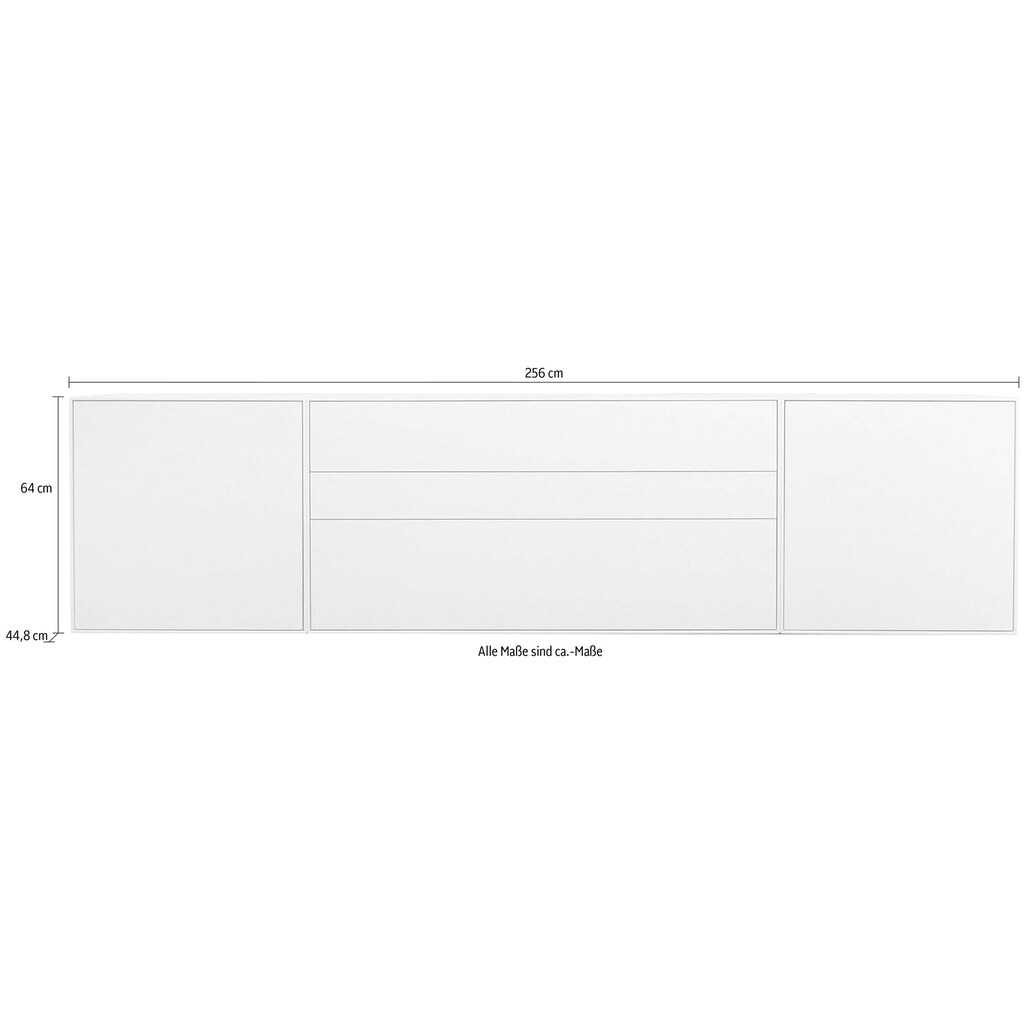 now! by hülsta Sideboard »now! easy«, hängende oder stehende Montage möglich, Breite 256 cm