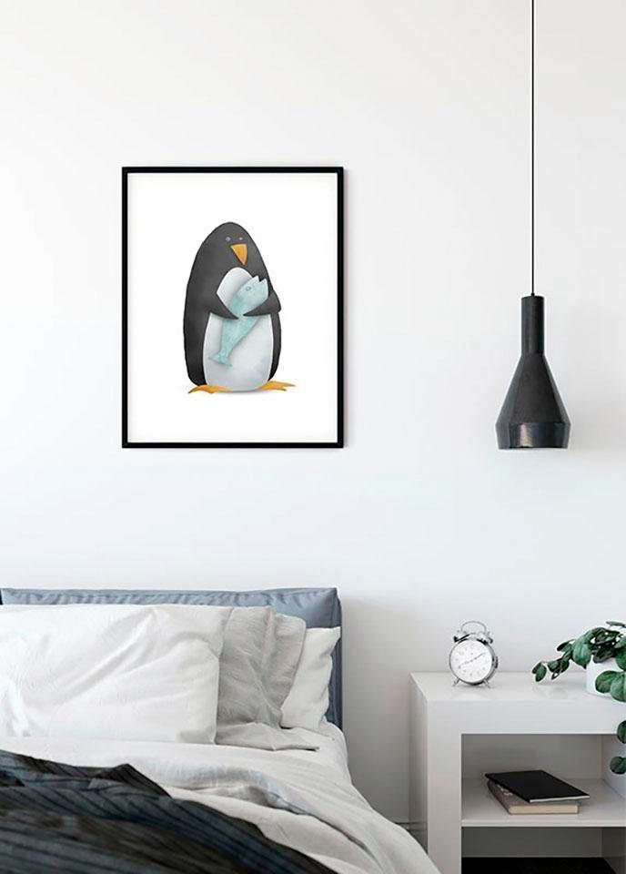 Poster »Cute Animal Penguin«, Tiere, (1 St.), Kinderzimmer, Schlafzimmer, Wohnzimmer