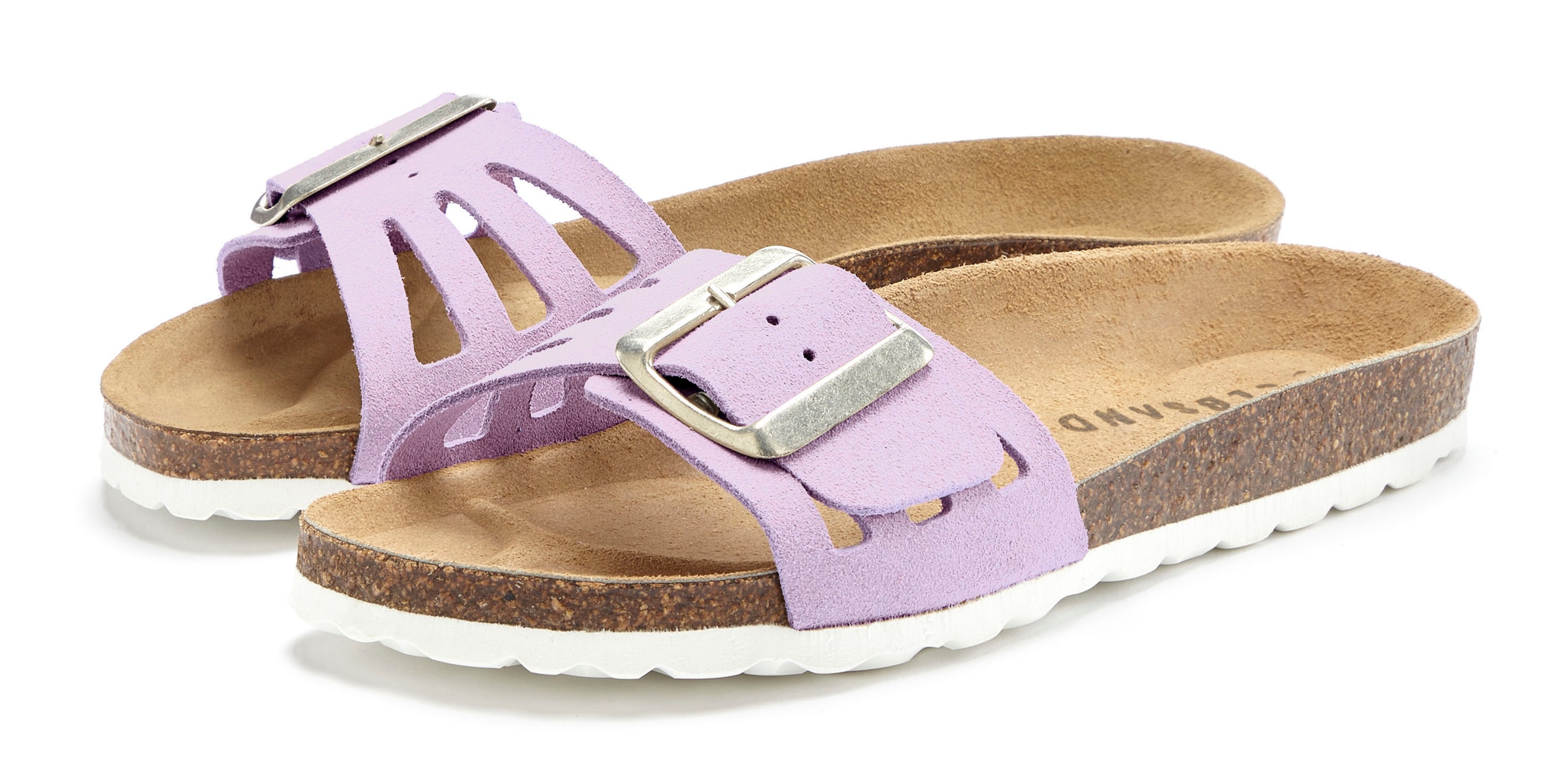 Elbsand Pantolette »Sandale«, Mule, offener Schuh aus Leder mit weichem Komfortkorkfußbett
