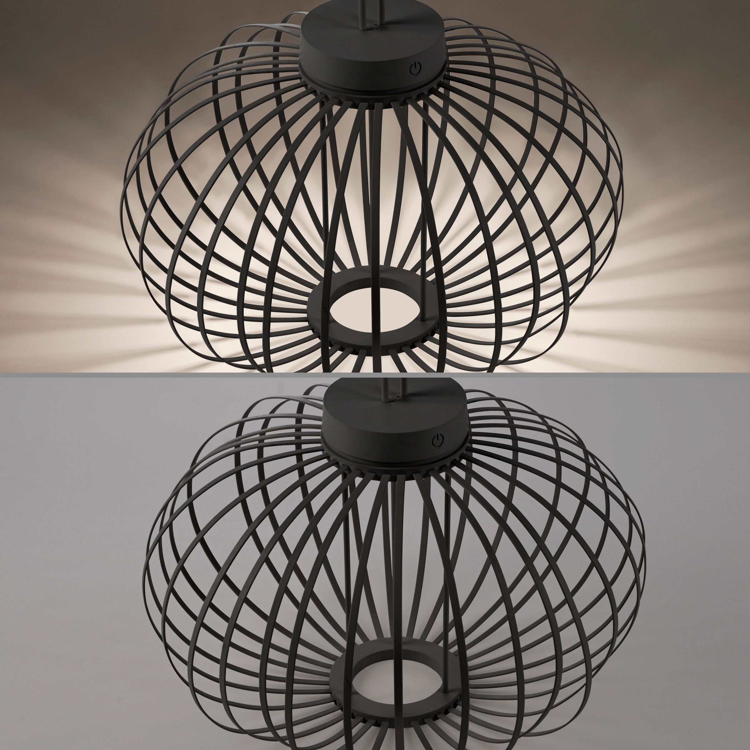 JUST LIGHT Pendelleuchte »AKUBA«, 1 flammig, Leuchtmittel LED-Modul | LED fest integriert, Akkuleuchte