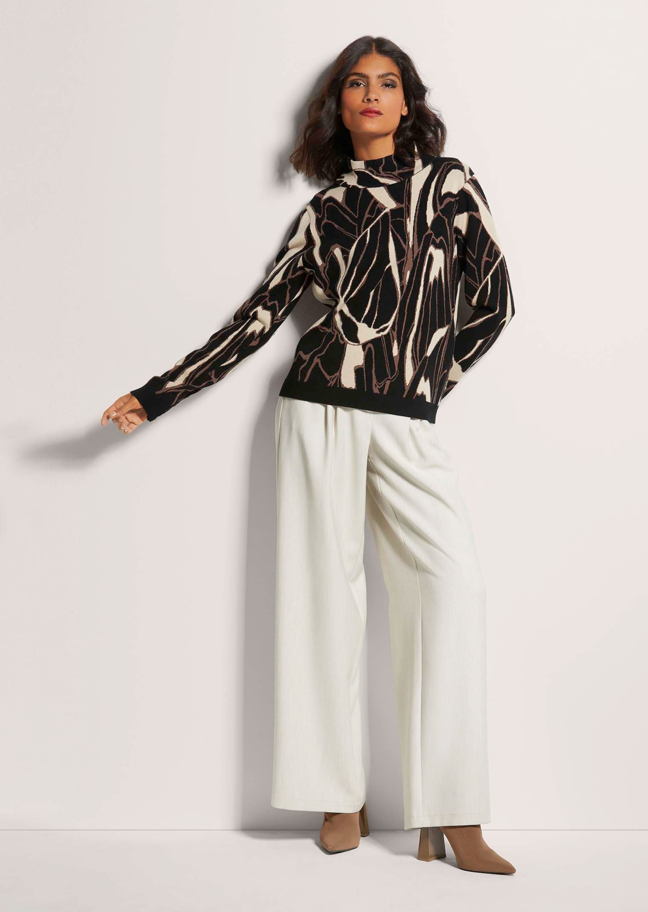 MADELEINE Longpullover »Pullover Jacquard-Pullover«