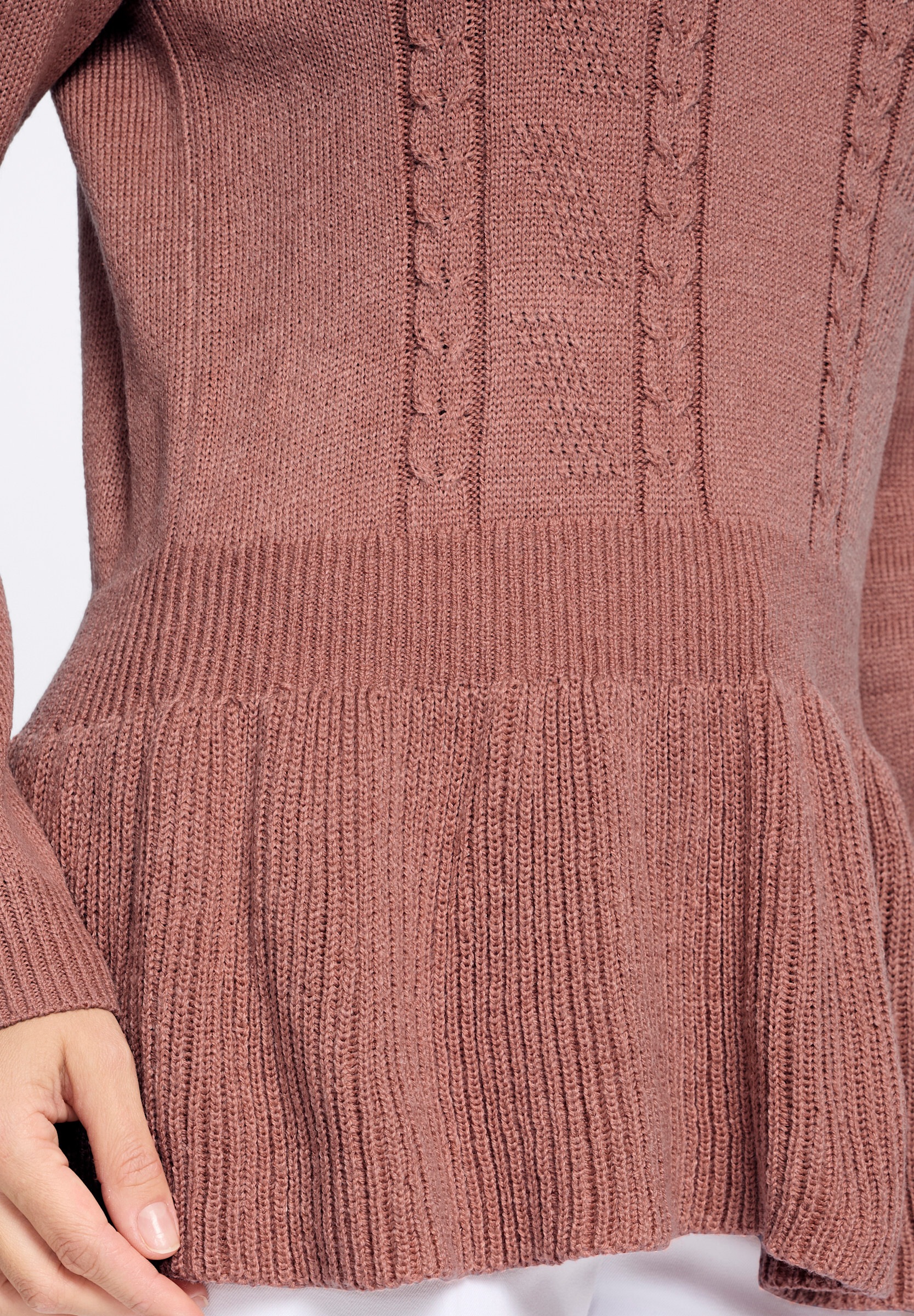 Sieh an! Strickpullover »Langarm-Pullover Langarm-Pullover mit Ripp-Abschlüssen«