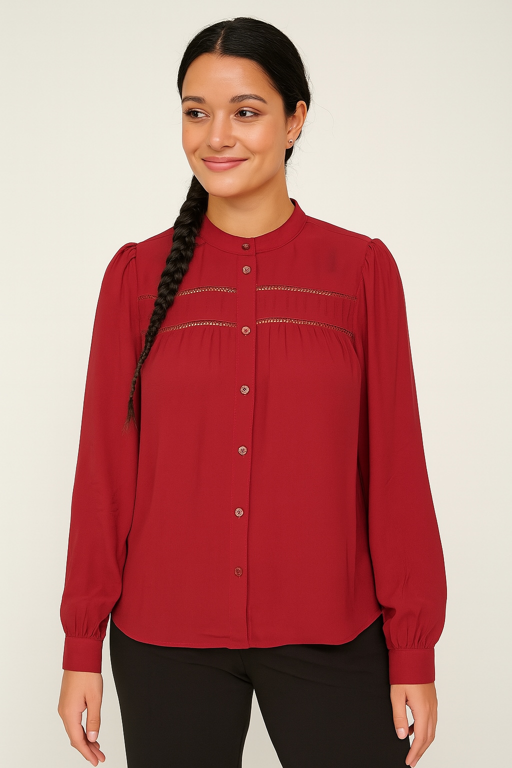 Vero Moda Langarmbluse »VMEMMA LS LACE SHIRT WVN GA NOOS«