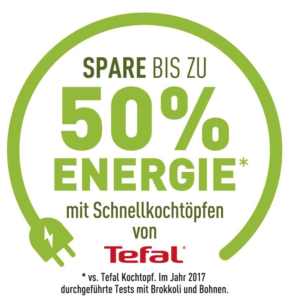 Tefal Schnellkochtopf »Secure 5 Neo, Dampfkochtopf Induktion, Fassungsvermögen 6L« 1 Stk. tlg. Edelstahl