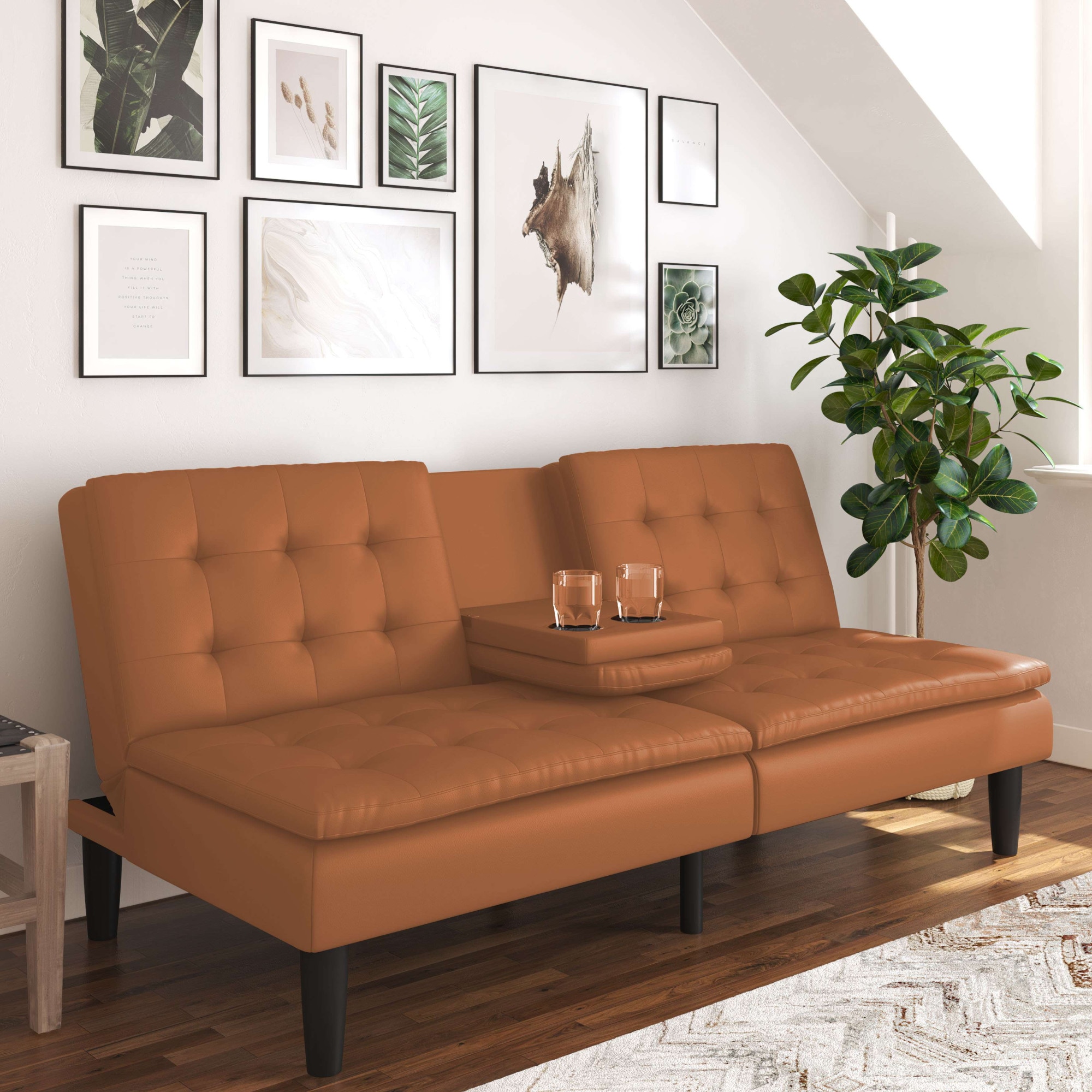 Dorel Home Schlafsofa »MAINE, Kinosofa mit Relax- und Bettfunktion,«, mit 2 Getränkehaltern, Liegefläche 190 x 110 cm