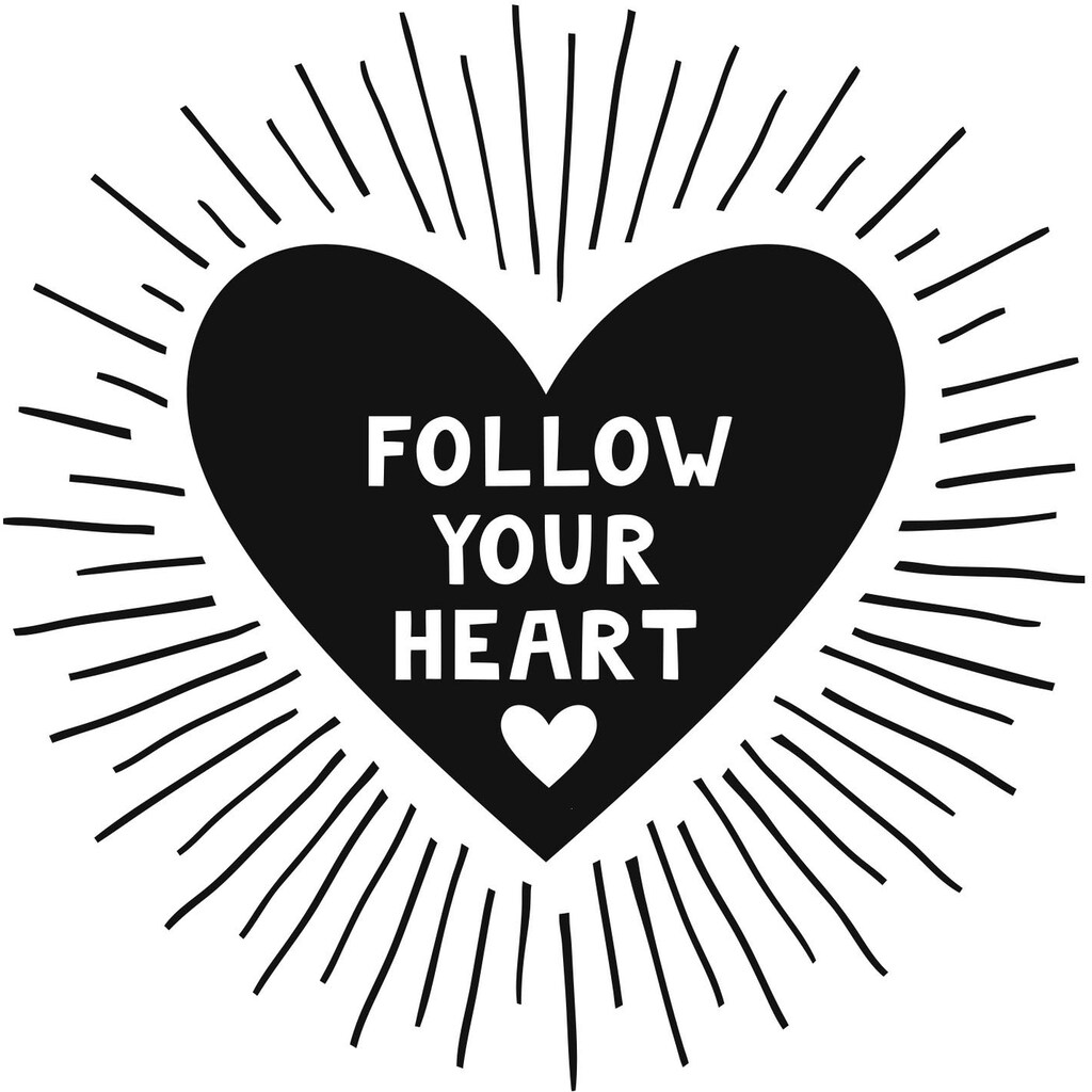 queence Wandtattoo »FOLLOW YOUR HEART«, (1 St.)