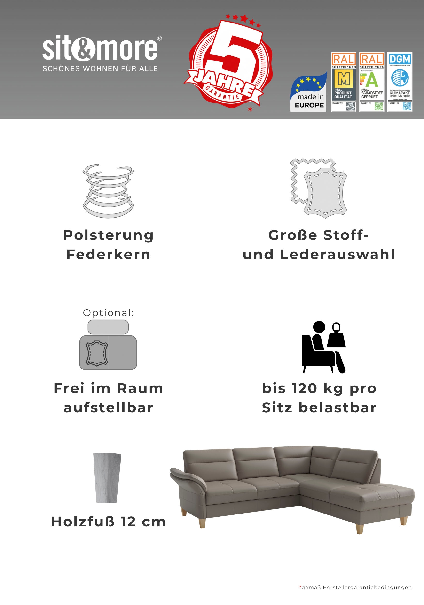 sit&more Kopfstütze »Pamela«