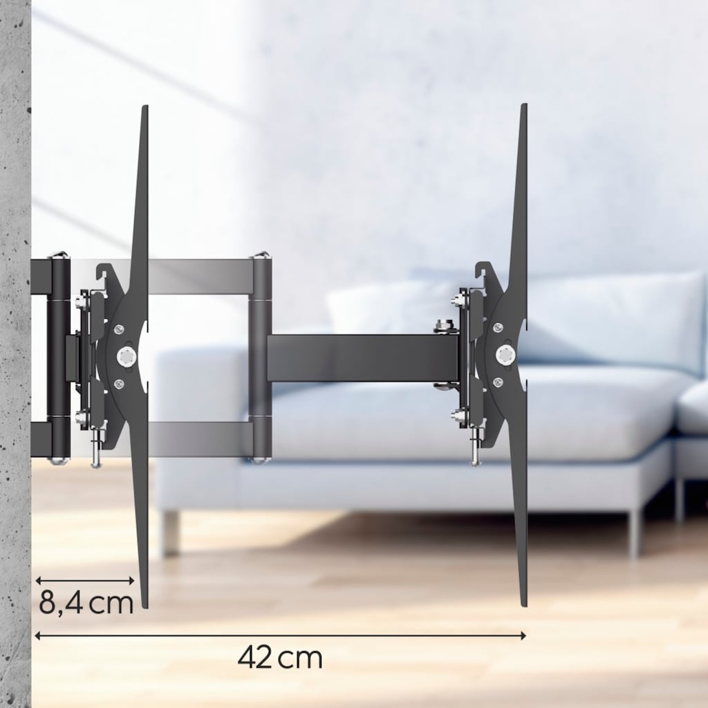 Hama TV-Wandhalterung »TV Wandhalter 81 - 213 cm (32"-84"), 43",50",55",65,75",vollbeweglich«, bis 213 cm Zoll