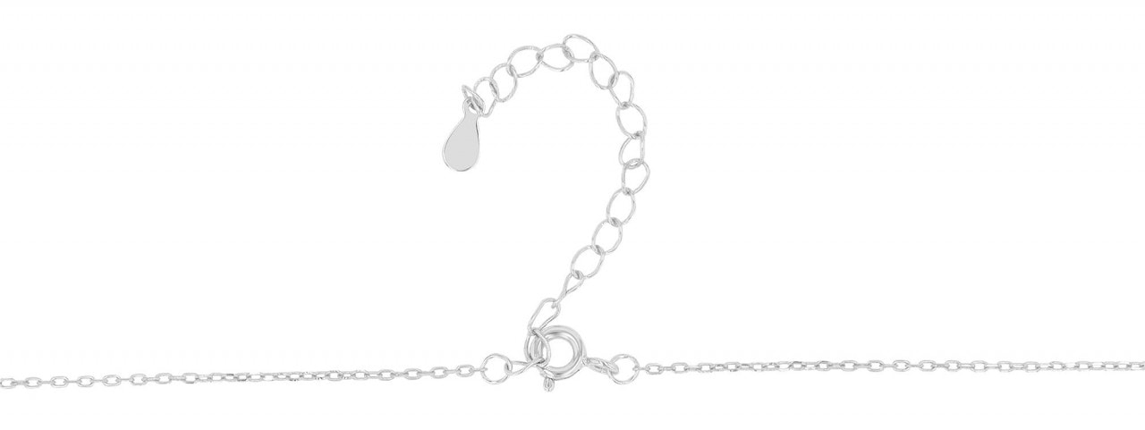 Adelia´s Kette mit Anhänger »Adelia's Damen 925 Silber Halskette mit Anhänger mit Zirkonia 42 cm + 5.0 cm«