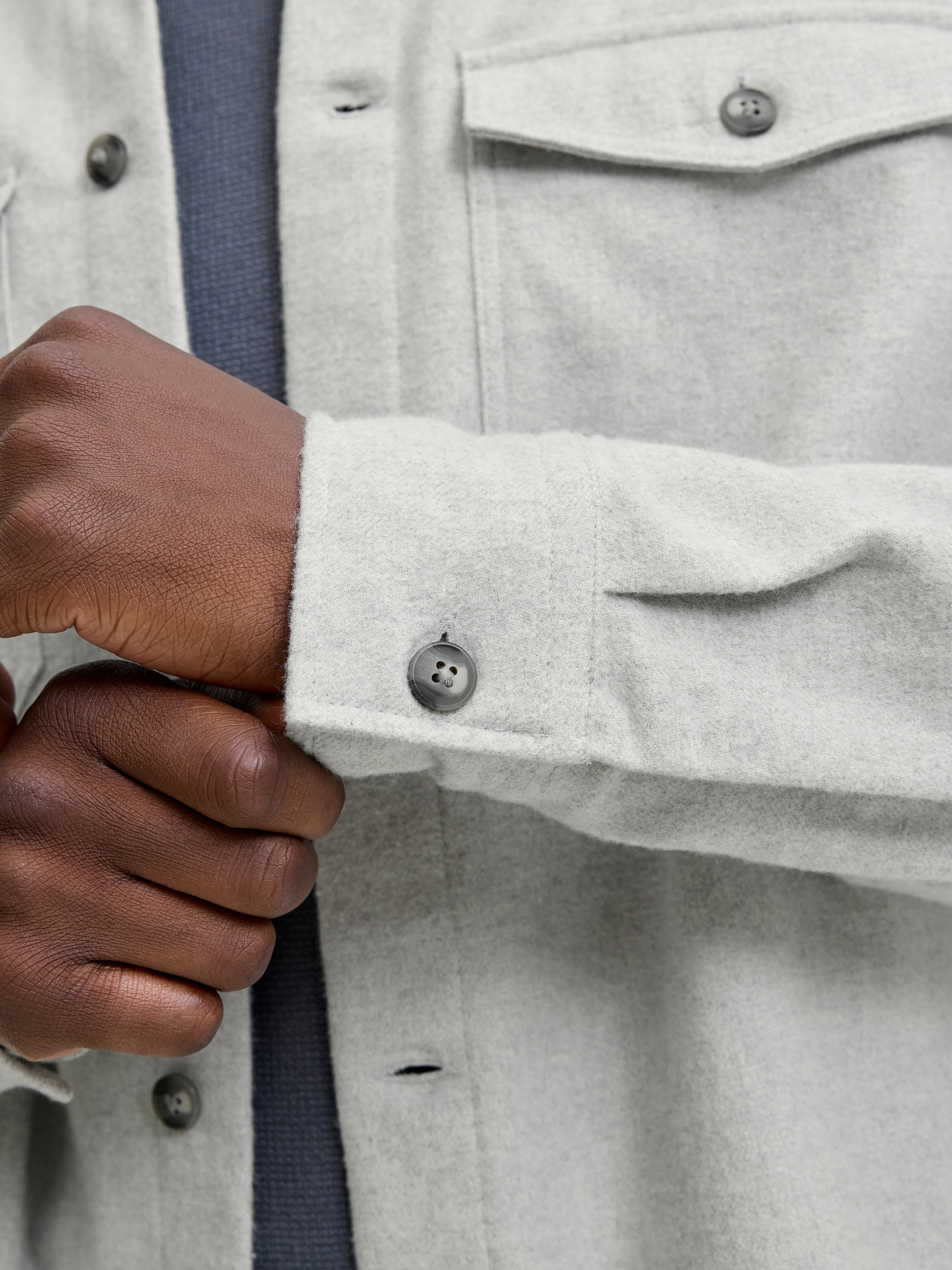 Jack & Jones Langarmhemd »JJEPERFECT MELANGE OVERSHIRT LS SN«