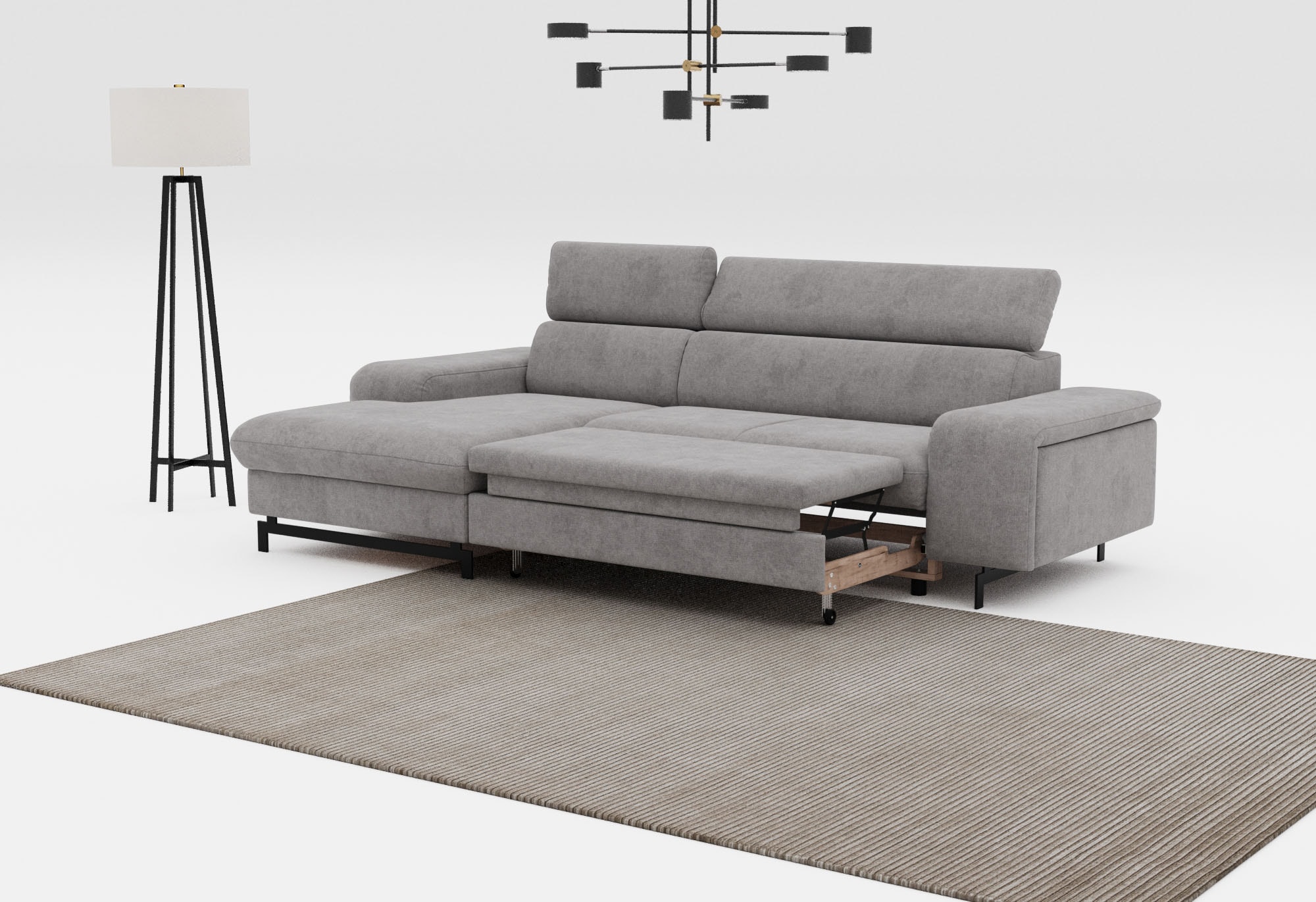 COTTA Ecksofa »Emma L-Form«, mit Kopfteilverstellung, wahlweise mit Bettfunktion & Bettkasten