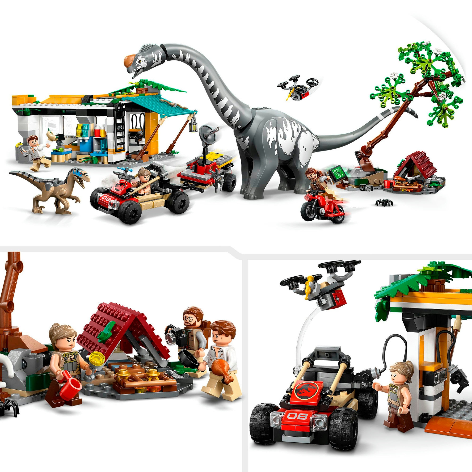 LEGO® Konstruktionsspielsteine »Raptor & Titanosaurus: Große Fährtensuche (76973), LEGO Jurassic World«, (582 St.), Made in Europe