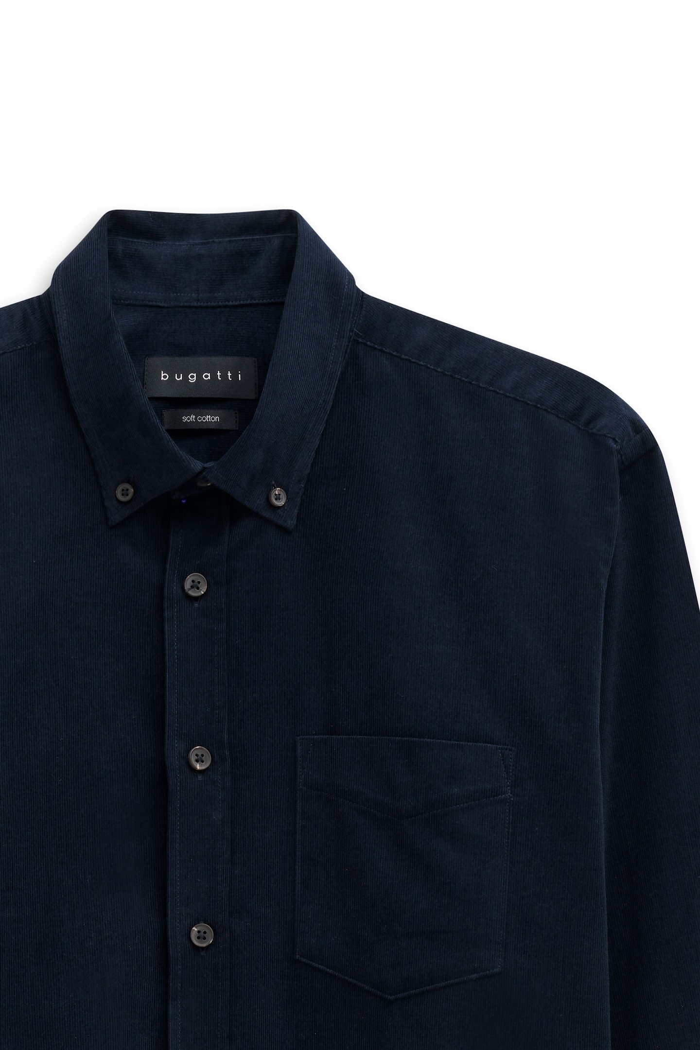 bugatti Langarmhemd »Soft Cotton« im Modern Fit mit Button-Down-Kragen