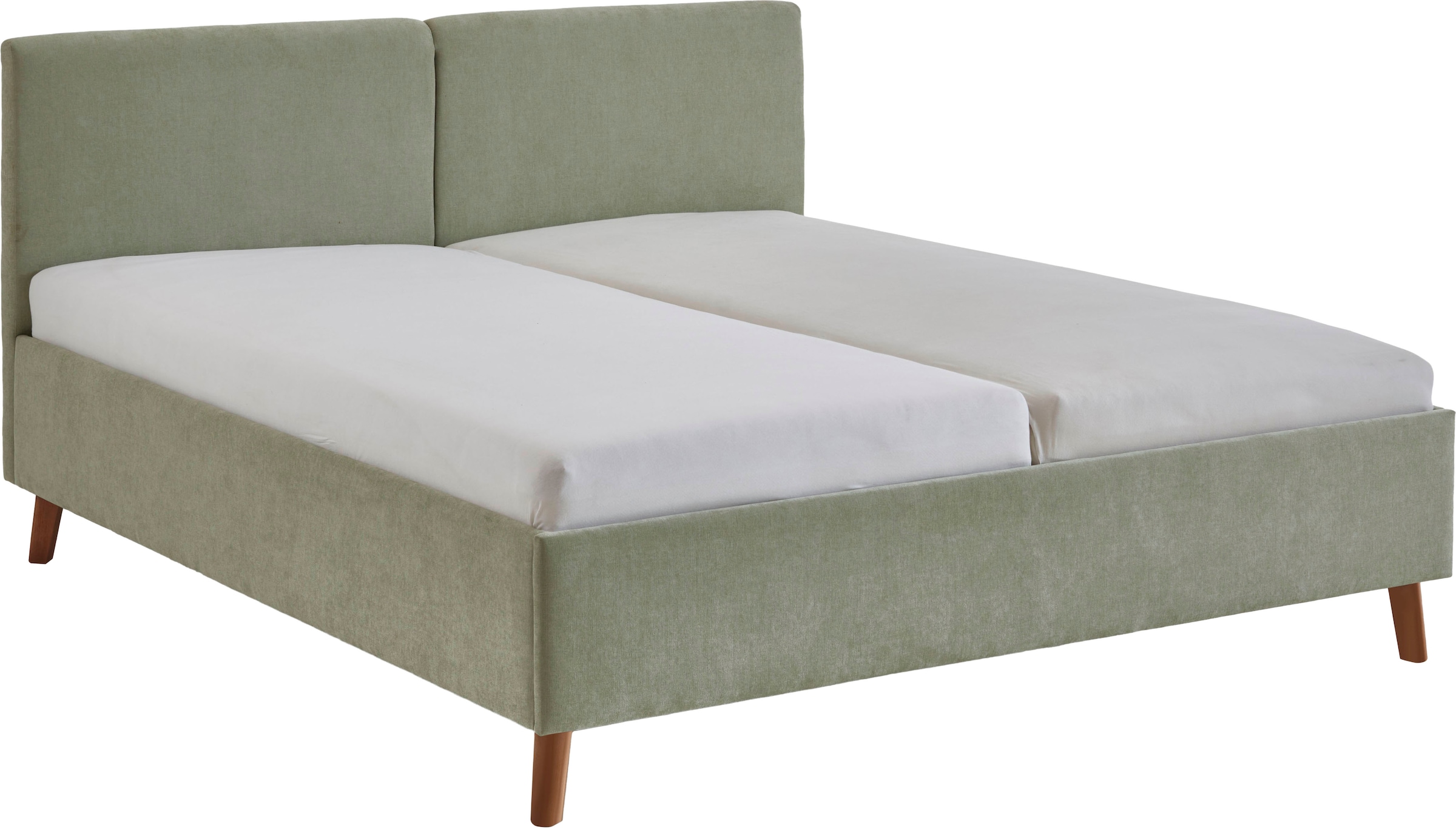 meise.möbel Polsterbett »Piano, in verschiedene Farben und Breiten erhältlich« wahlweise mit schwarzem oder eichefarbigem Holzfuß