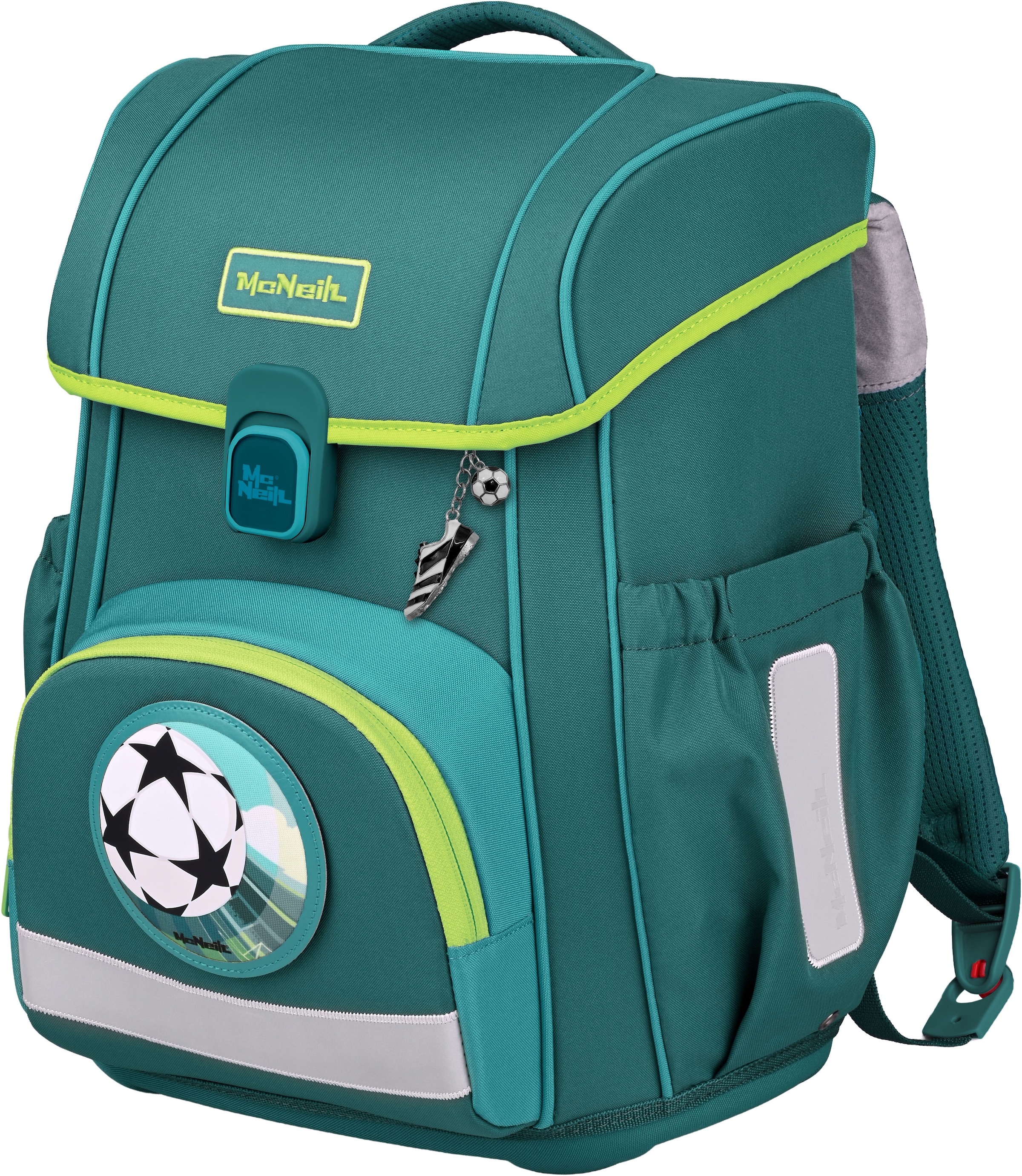 McNeill Schulranzen »Bravo, inkl. Etui, Turnbeutel,« Reflektierende Streifen auf den Schultergurten;Retroreflektierende Flächen