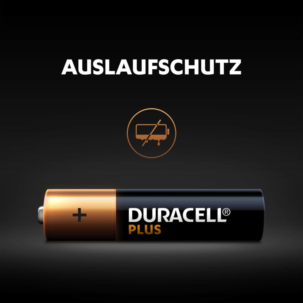Duracell Batterie »Plus Micro/AAA/LR03«, LR03, 1,5 V, (10 St., Alkaline Batterie, 10 Stück), 1.5V