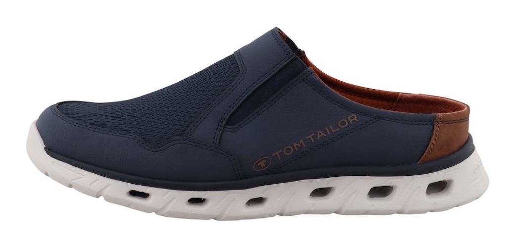 TOM TAILOR Clog »Valter«  Schlupfschuh, Sommerschuh mit komfortablen Stretcheinsätzen