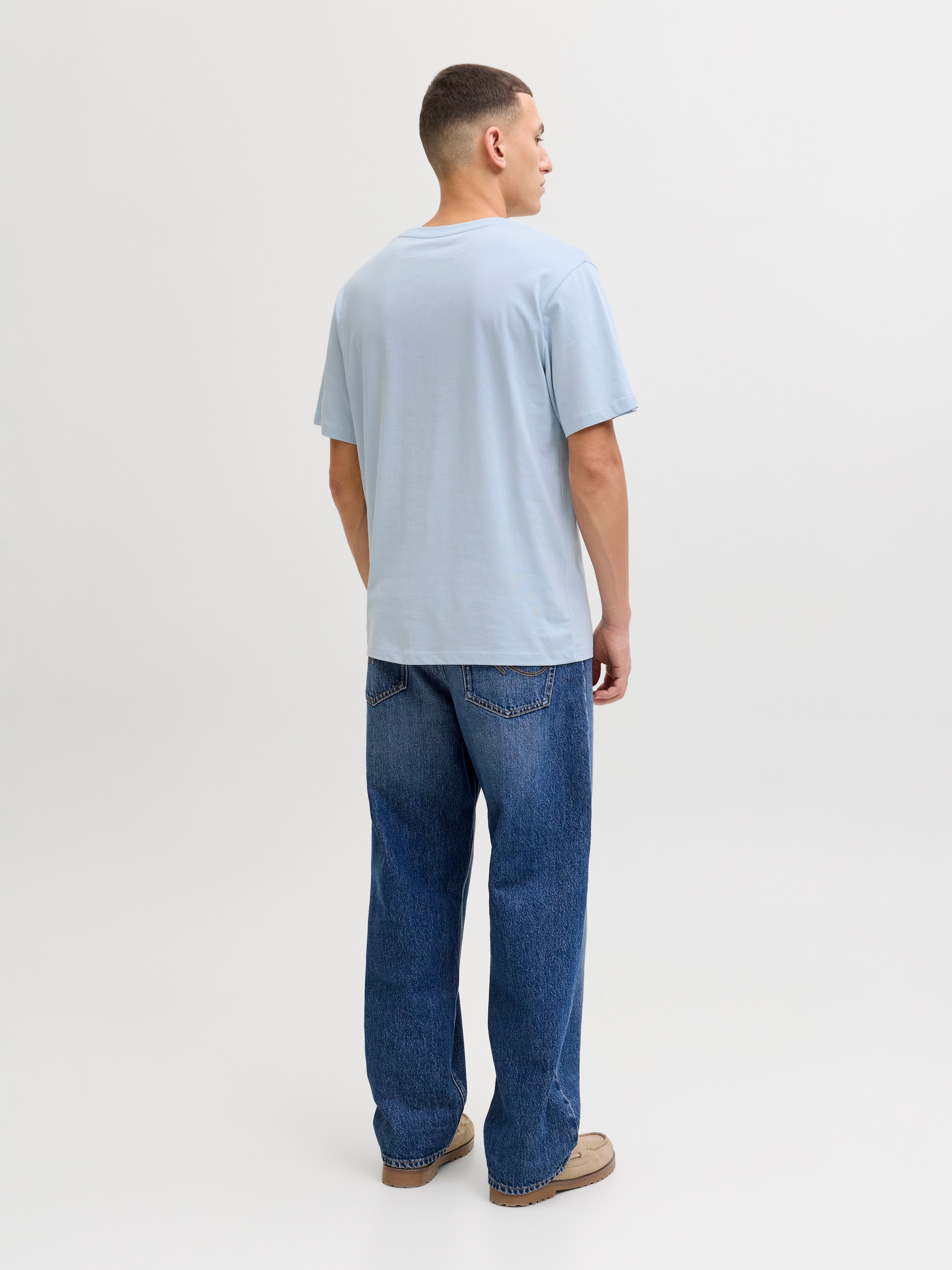 Jack & Jones Rundhalsshirt »JJCOLE PRINT TEE SS CREW NECK«