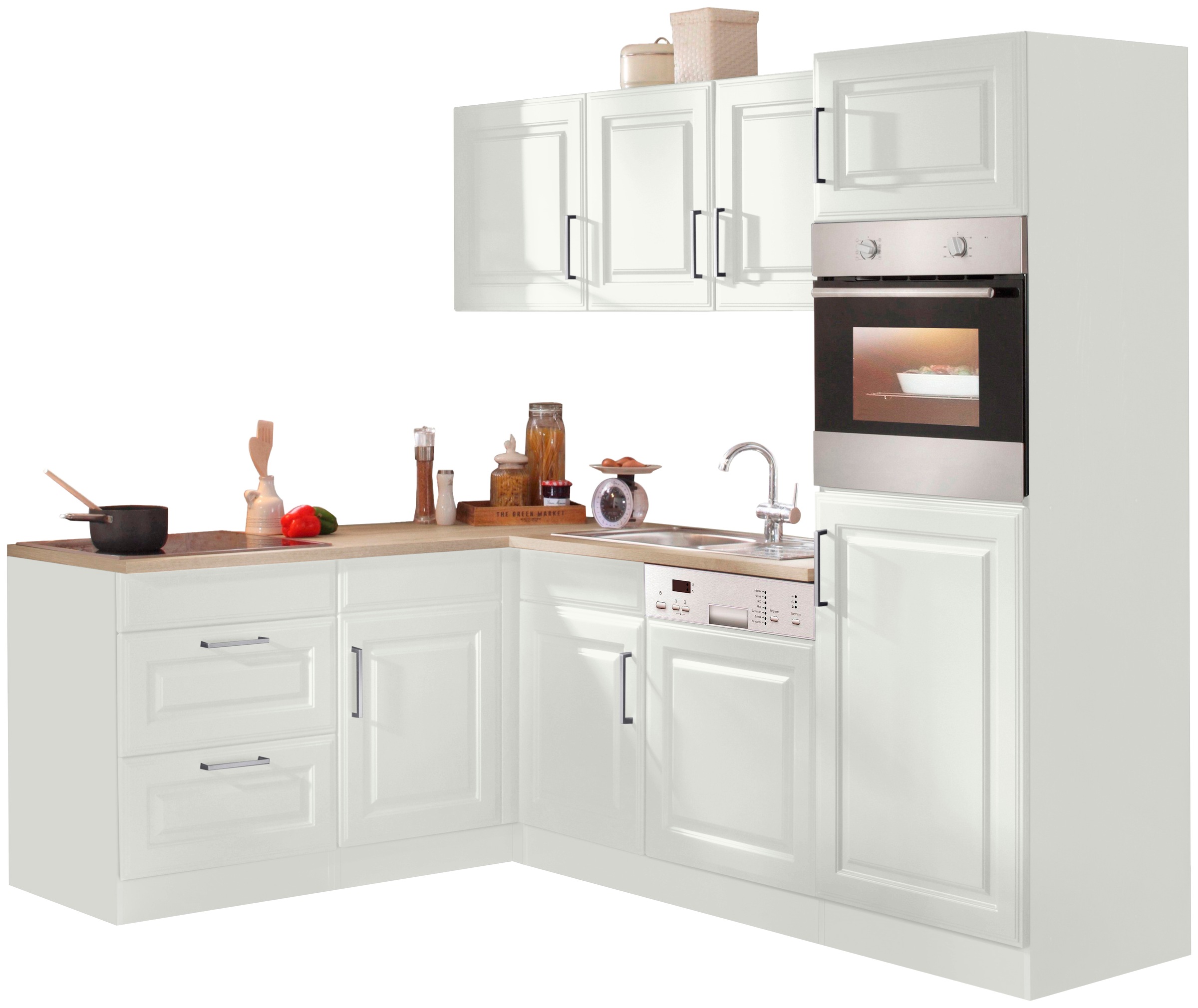 KOCHSTATION Winkelküche »KS-Stockholm« mit E-Geräten,230 x 170 cm, wahlweise mit Induktionskochfeld