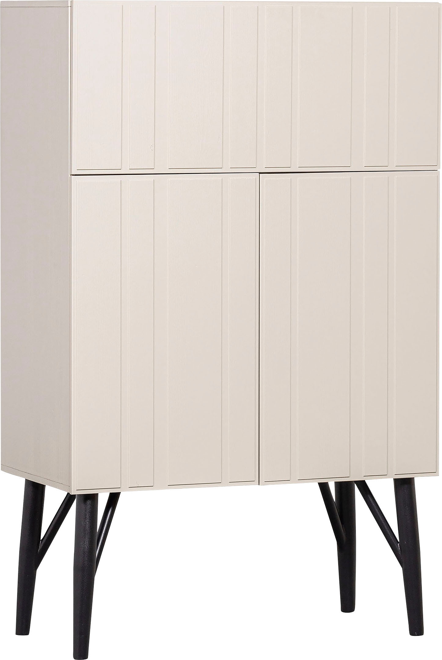 WOOOD Barschrank »Miller«, mit viel Platz für Flaschen und Gläser, H 146 cm x B 90 cm