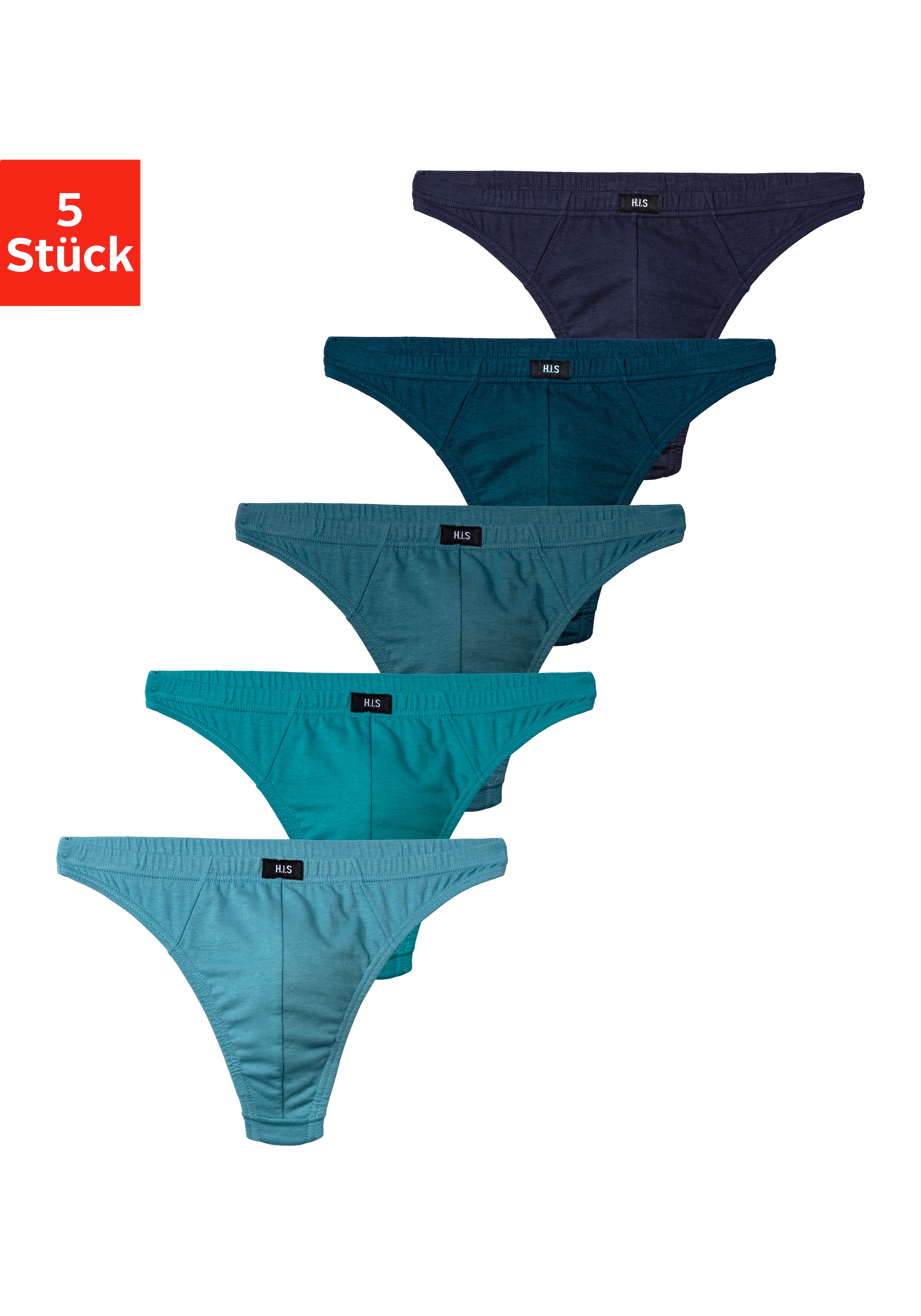 H.I.S Herren String »Herren Unterhose« Packung in blau, Größe 8 (XXL)
