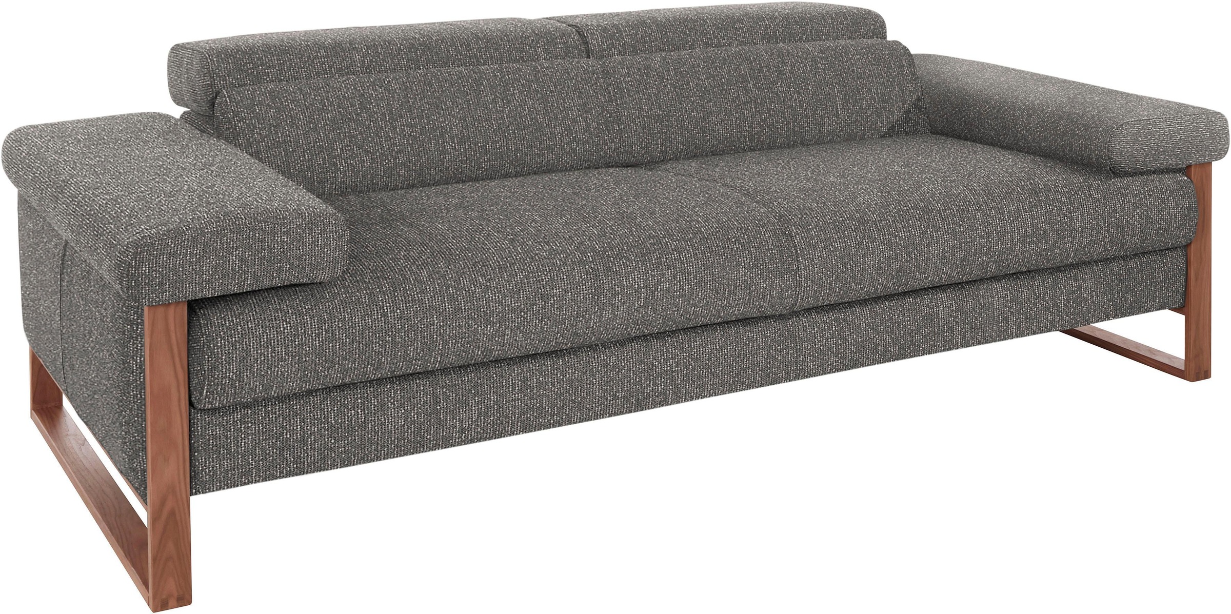 W.SCHILLIG 2,5-Sitzer »finn« German Design Award 2016, Fußgestell Nussbaum natur, Breite 230 cm