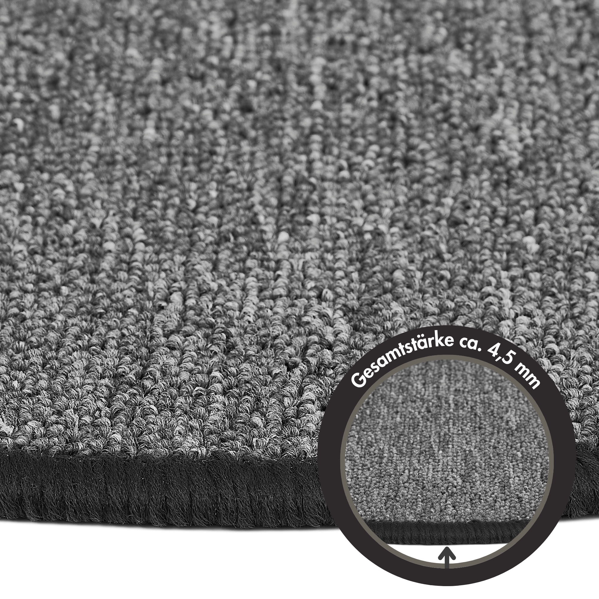 Andiamo Stufenmatte »Rambo, Made in Poland« halbrund 4 mm Höhe melierte Schlinge, selbstklebend, 15 Stück in einem Set