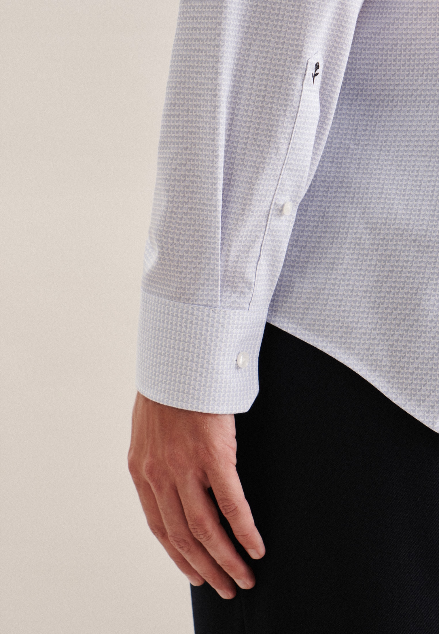 seidensticker Businesshemd »Slim«, Slim Langarm Kentkragen Druck