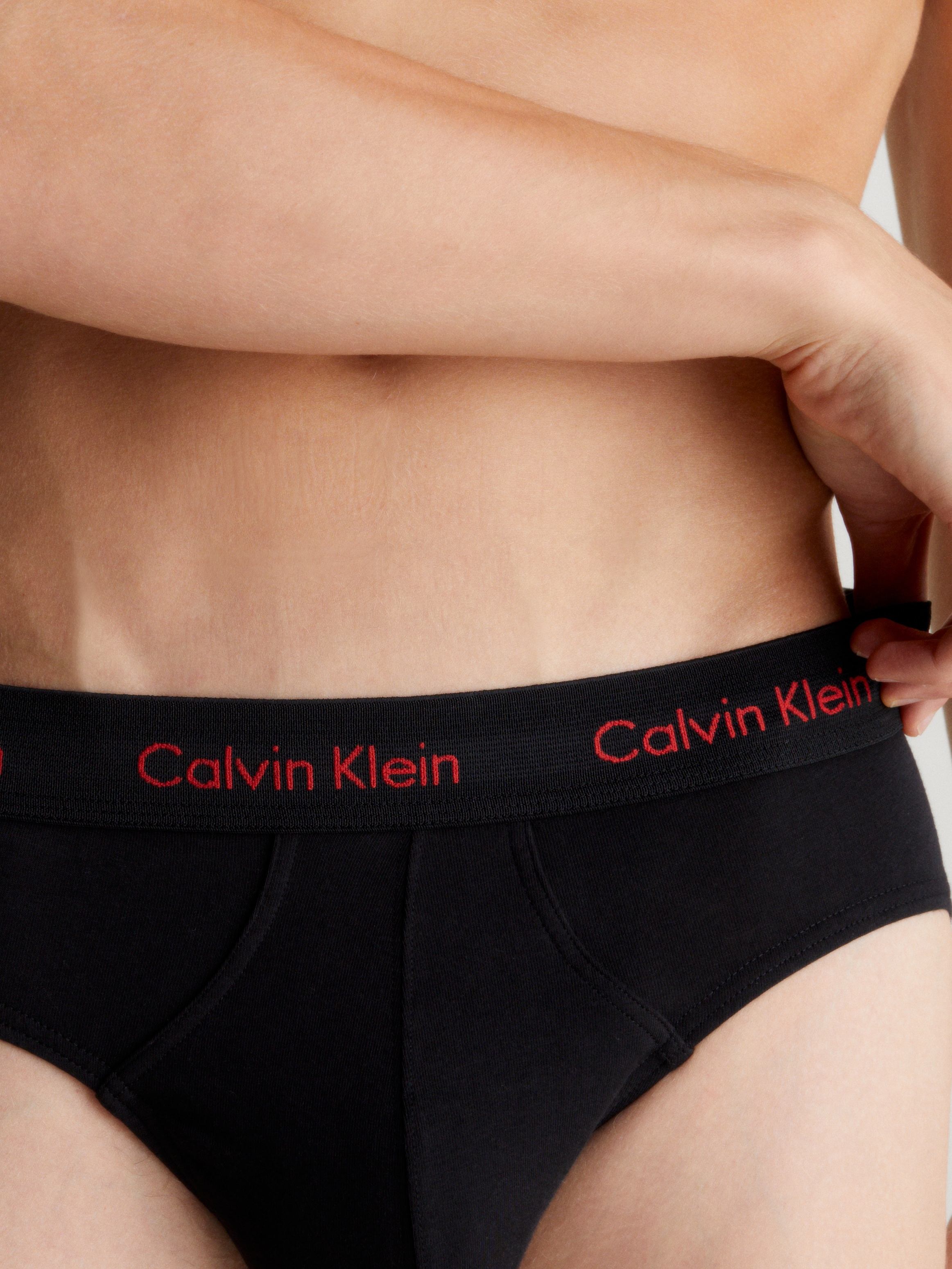 Calvin Klein Underwear Hipster »HIP BRIEF 3PK«, (Packung, 3 St., 3er), mit Logobund