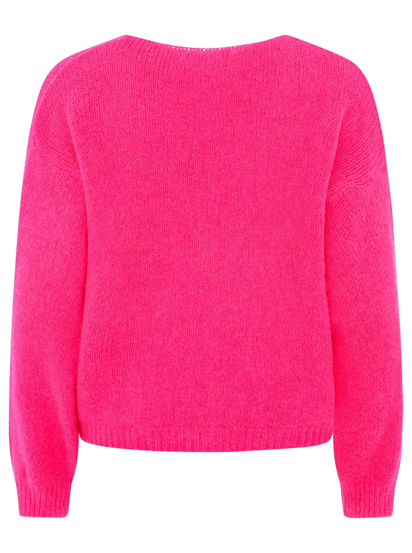 Zwillingsherz Strickjacke »"Uni"«, One Size, Langarm, Knopfleiste, tiefer V-Ausschnitt, Wollanteil