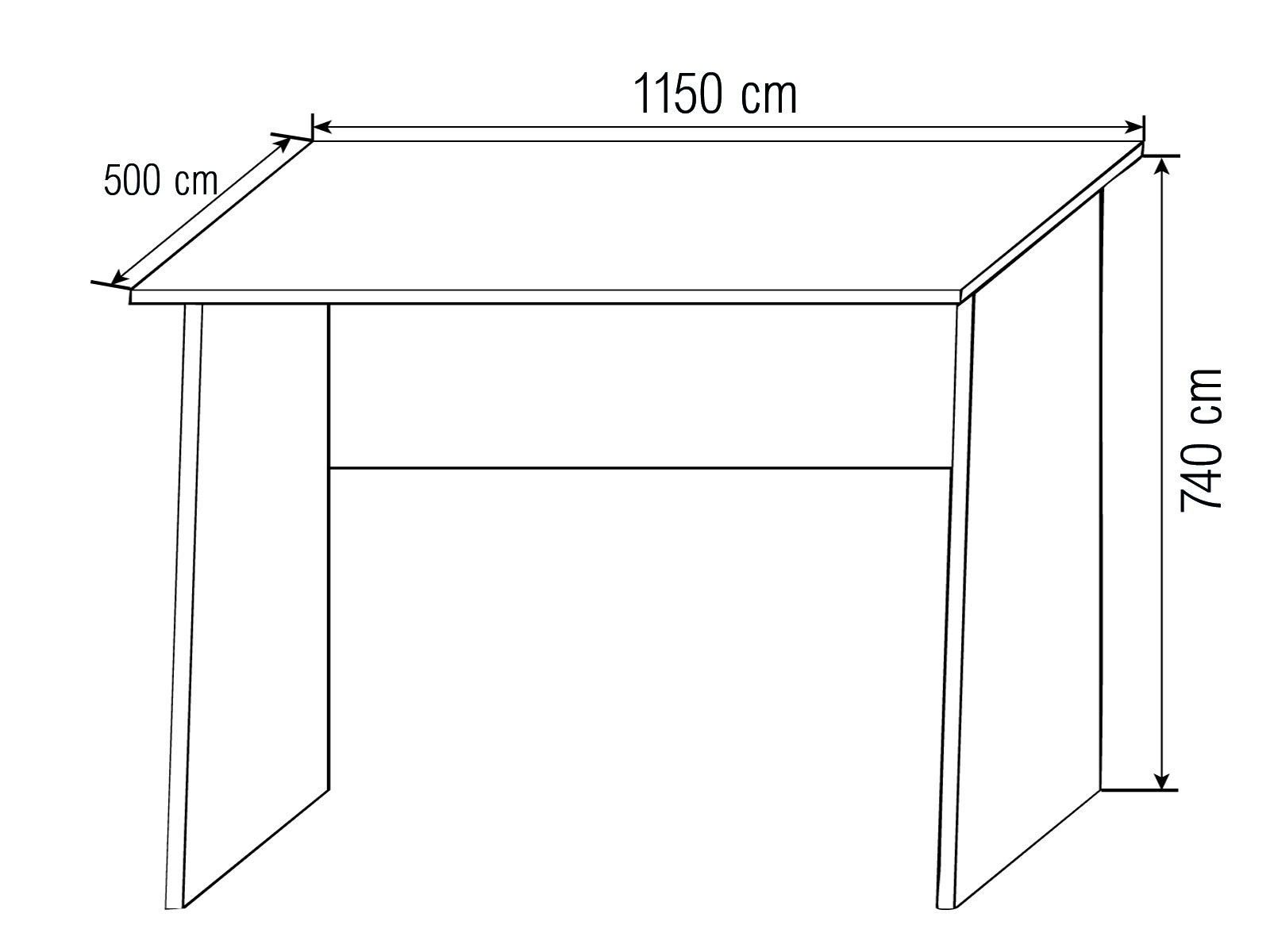 VCM Schreibtisch »Holz Schreibtisch Computertisch Masola Maxi«