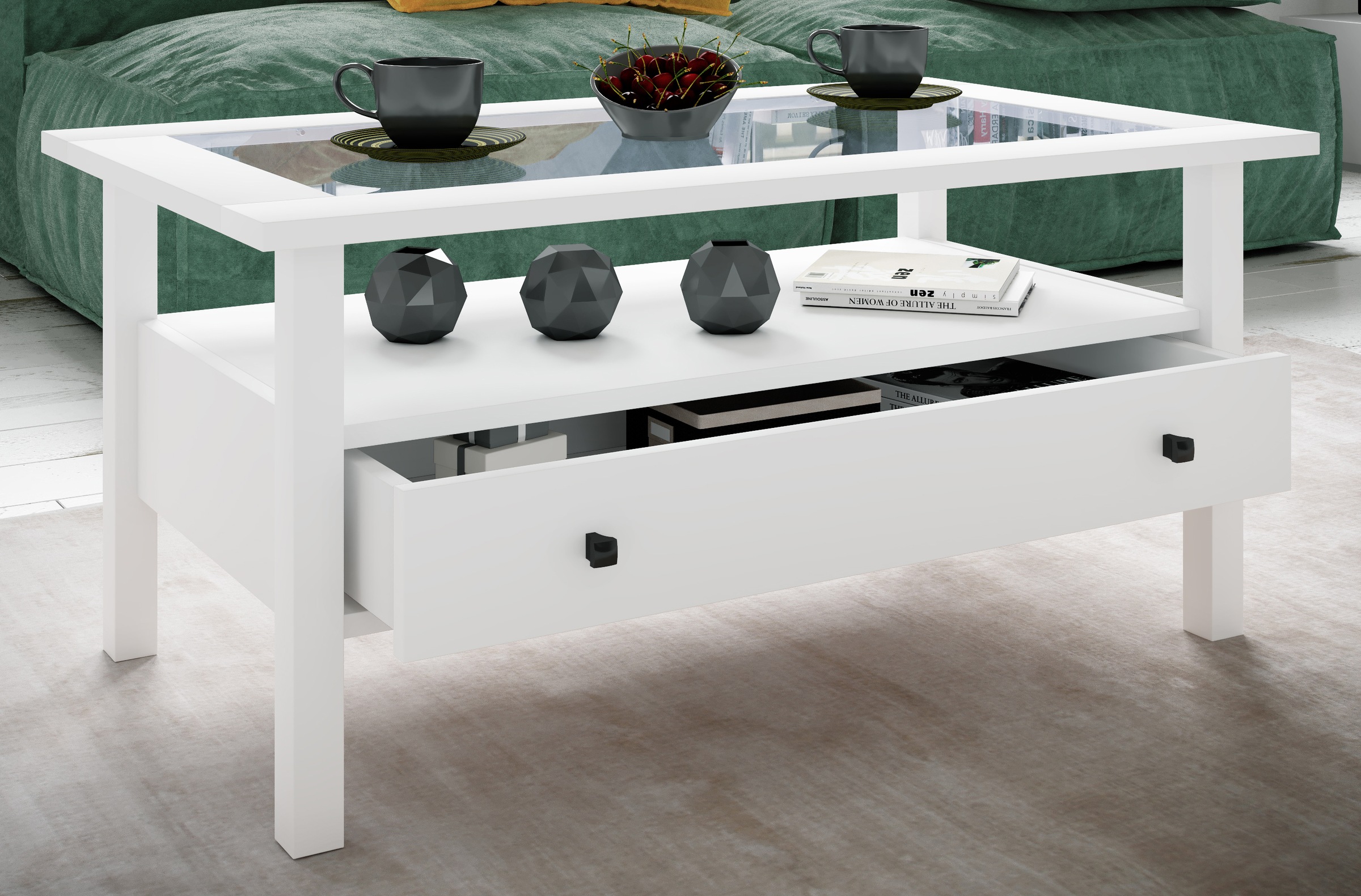 VCM Beistelltisch »Holz Sofatisch Couchtisch Schublade Lingis L«